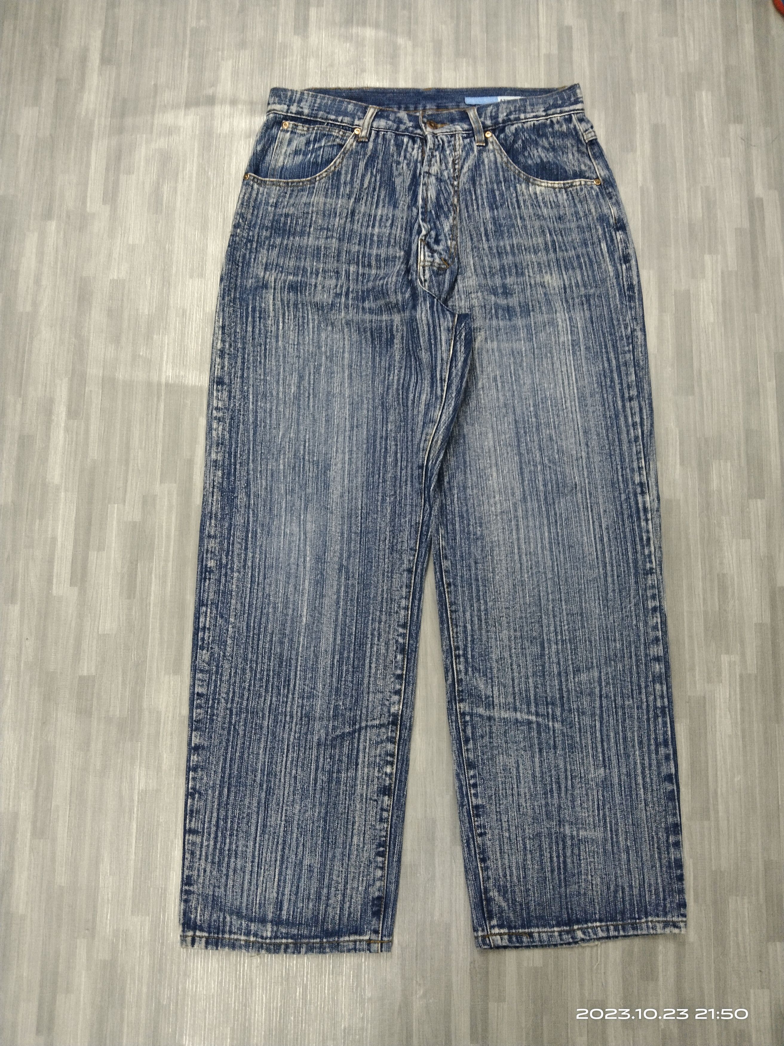 Japanese Brand WIDE PANTS BAGGY🔥SICK AZZURE DENIM Size US 33 - 2 Thumbnail
