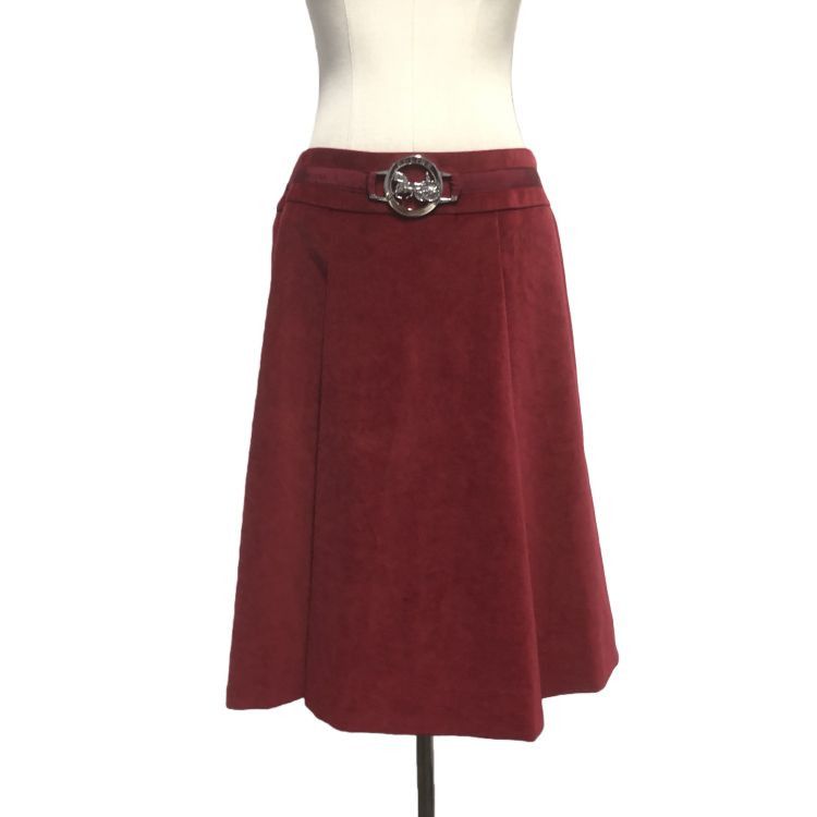 Celine Celine Red Cotton Blend Mini Skirt Size 40 Size 28" / US 6 / IT 42 - 1 Thumbnail
