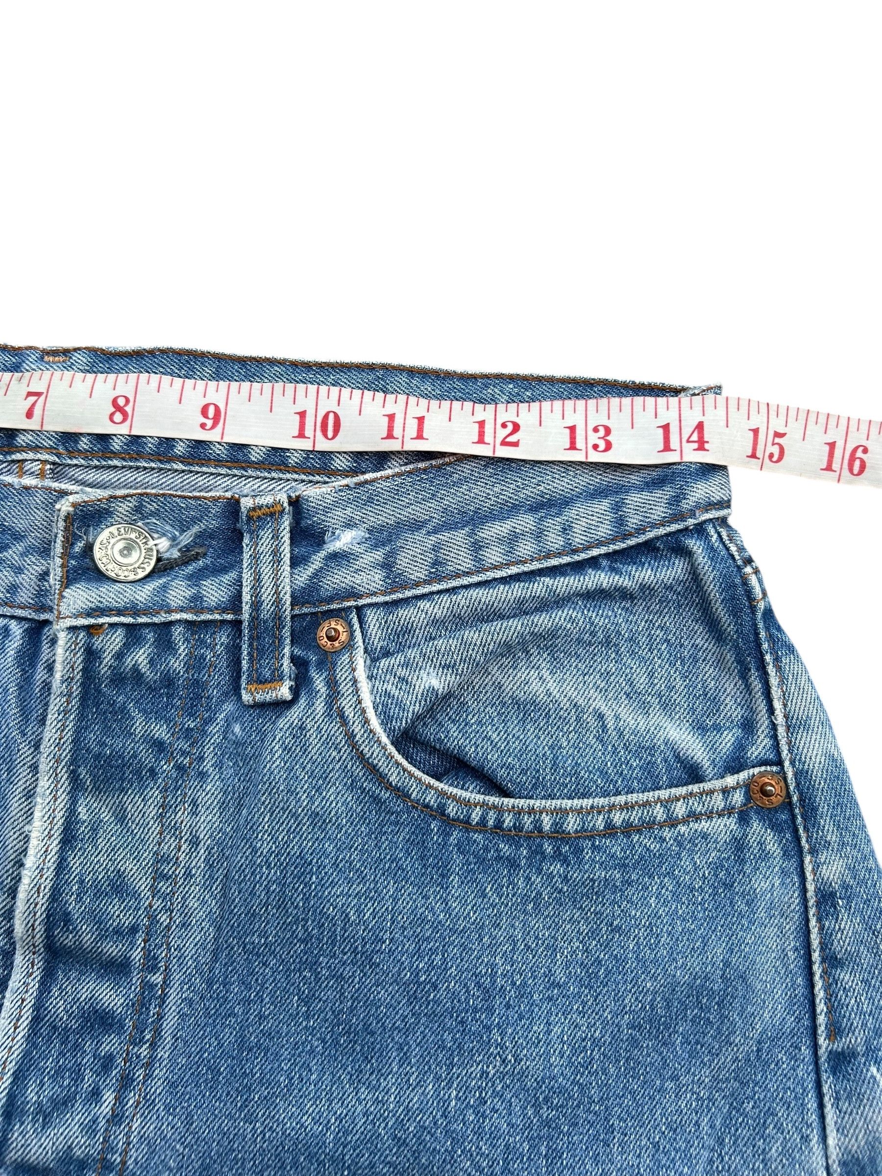 Levi's × Vintage Vintage Levis 501 Rindem Selvedge Distressed Denim Jeans Size US 29 - 16 Thumbnail