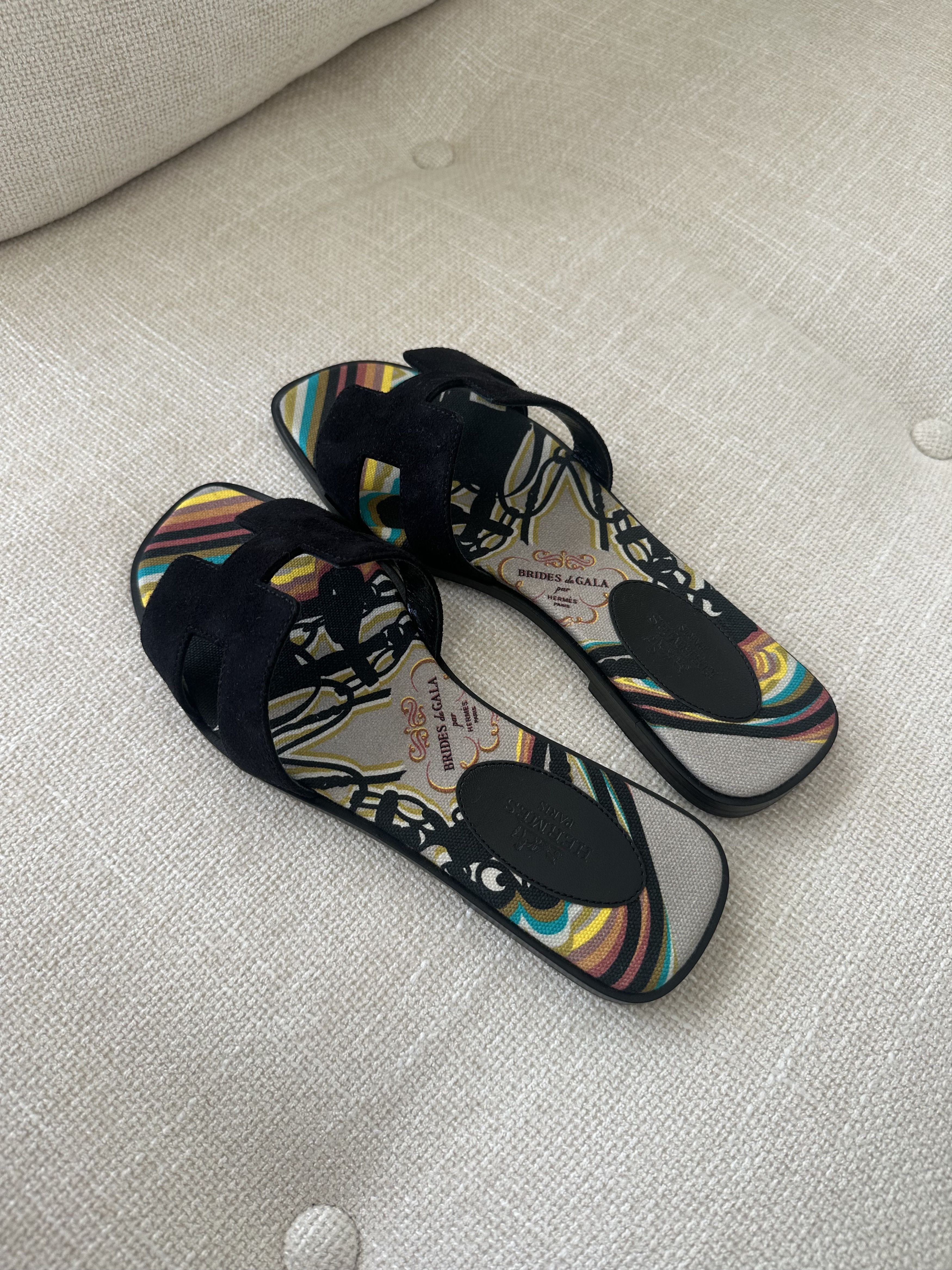 Hermes Hermès Oran Sandals – Brides de Gala Print – Size 36.5 Size US 6.5 / IT 36.5 - 2 Thumbnail