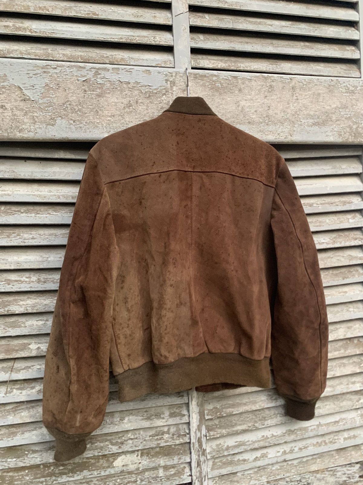Schott Vintage Schott Suede Leather Brown Bomber Jacket Made In USA Size US M / EU 48-50 / 2 - 8 Thumbnail
