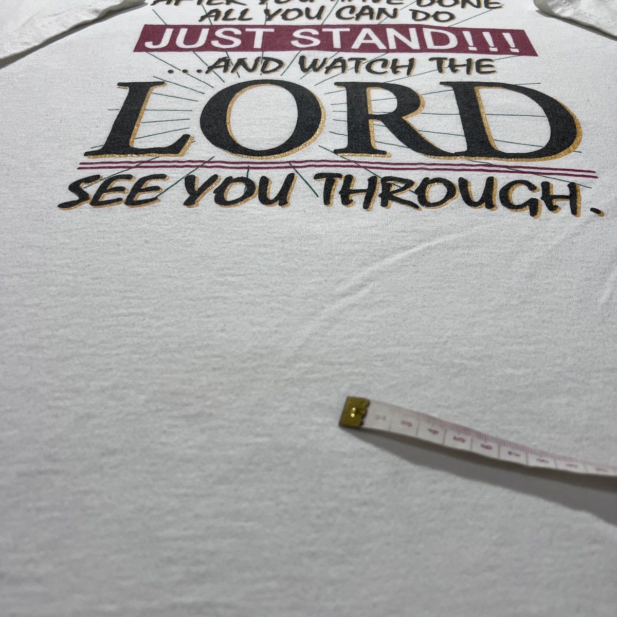Vintage Vintage Y2K LORD SEE YOU THROUGH.Tee XL God Bible Holy Size US XL / EU 56 / 4 - 4 Thumbnail