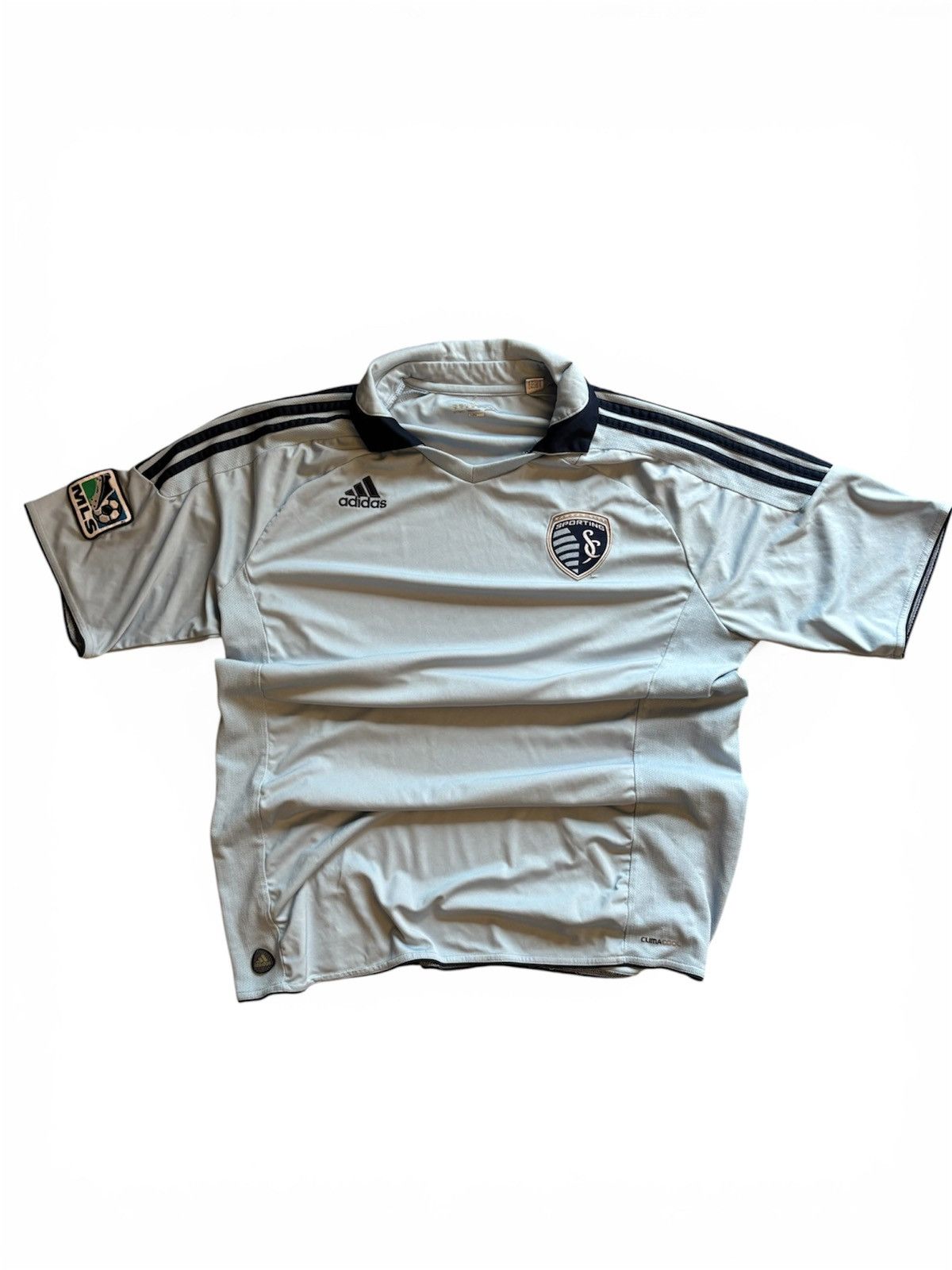 Adidas KC sporting adidas blue top polo Size US XL / EU 56 / 4 - 1 Thumbnail