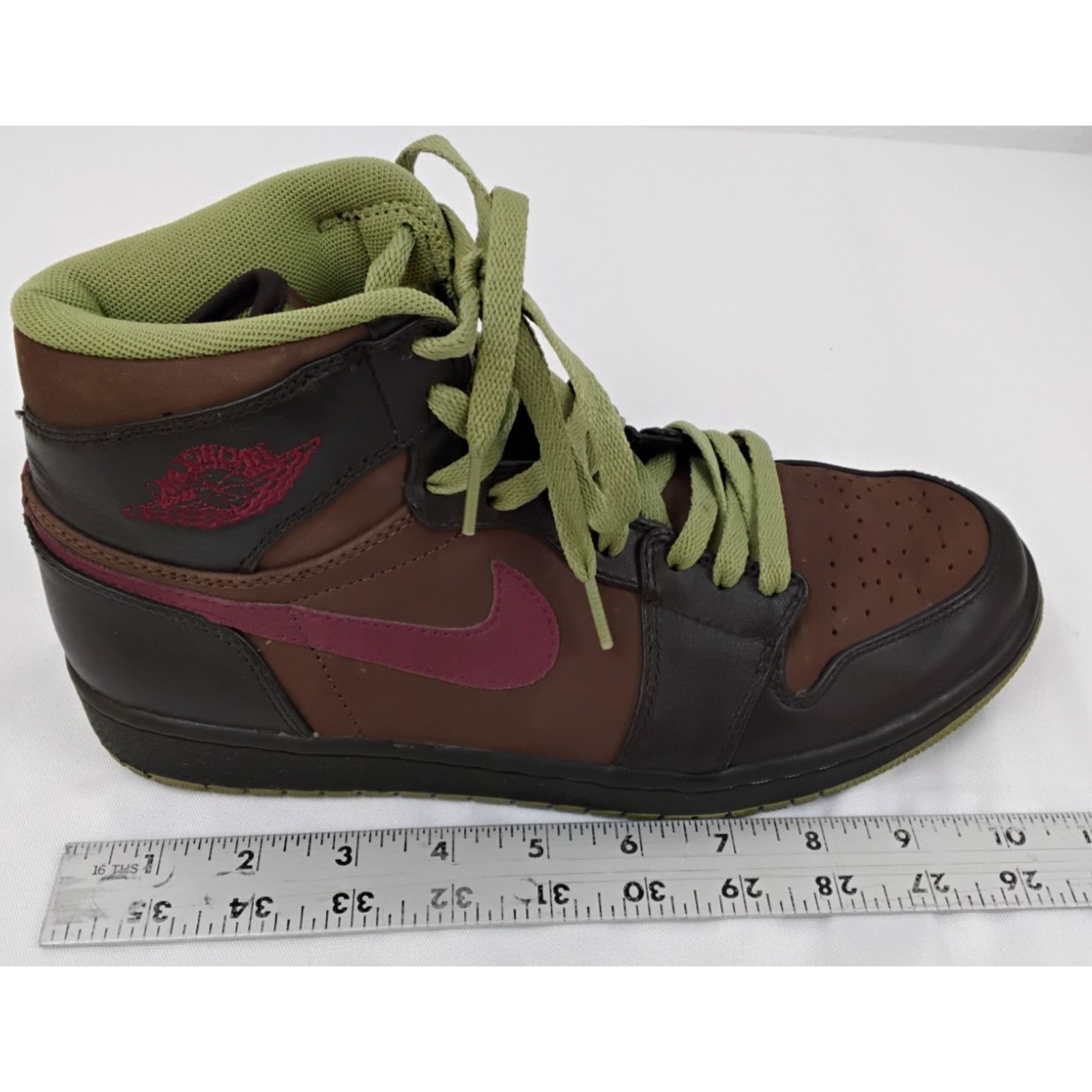 Nike Nike Air Jordan 1 Retro High Top Green/Brown Men's 9 2010 Size US 9 / EU 42 - 11 Thumbnail