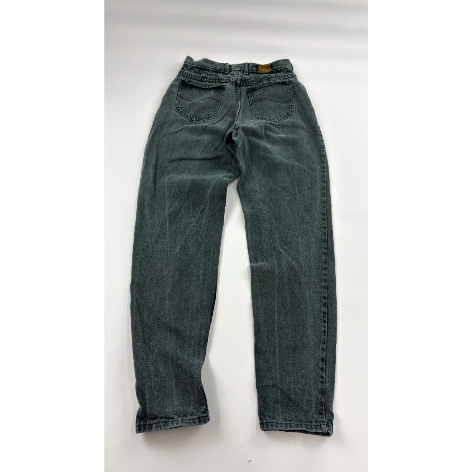 Lee VINTAGE Lee Jeans Womens 33x31 Black Tapered Leg Relaxed Fit Denim 90s USA Made Size 24" / US 00 / IT 34 - 5 Thumbnail