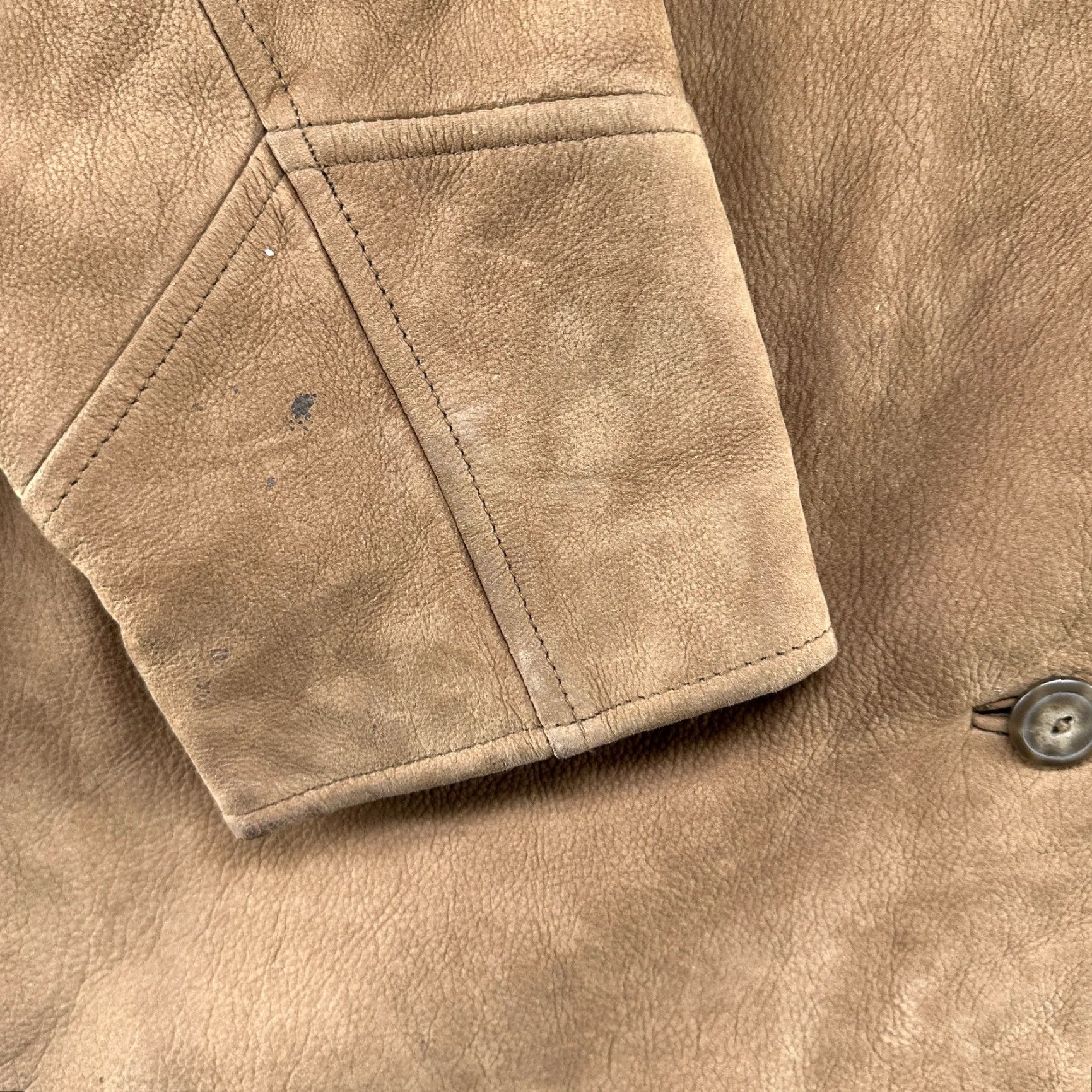 Preston & York VINTAGE Preston & York Leather Coat Womens XL Brown 90s Long Overcoat Chore Leather Coat With Pockets Size XL / US 12-14 / IT 48-50 - 4 Thumbnail