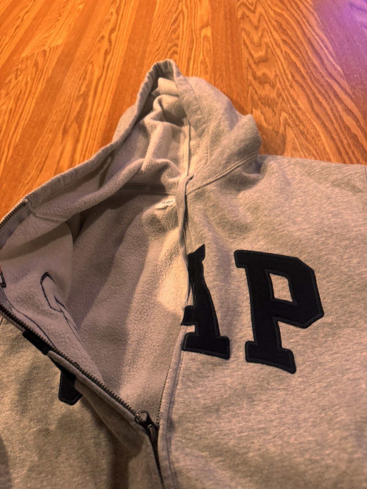Gap Vintage Grey Gap Zip Up Hoodie Size US L / EU 52-54 / 3 - 3 Thumbnail