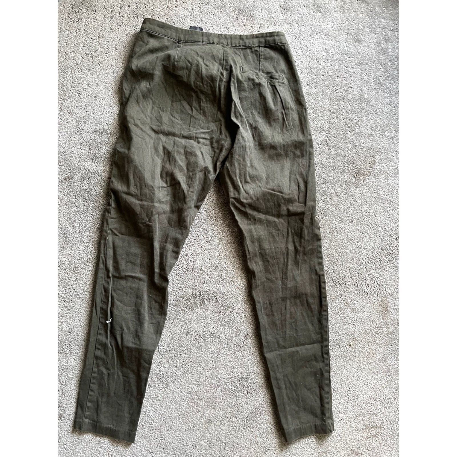 H&M VINTAGE H&M Womens 10 Chino Pants Skinny Leg Cotton Blend Casual Mid Rise Brown Pockets Size 32" / US 10 / IT 46 - 3 Thumbnail