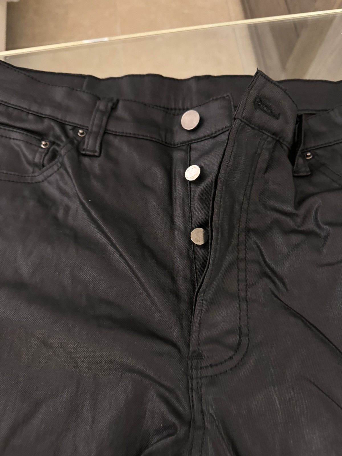 MNML WAXED DENIM JEANS Size US 34 / EU 50 - 4 Thumbnail