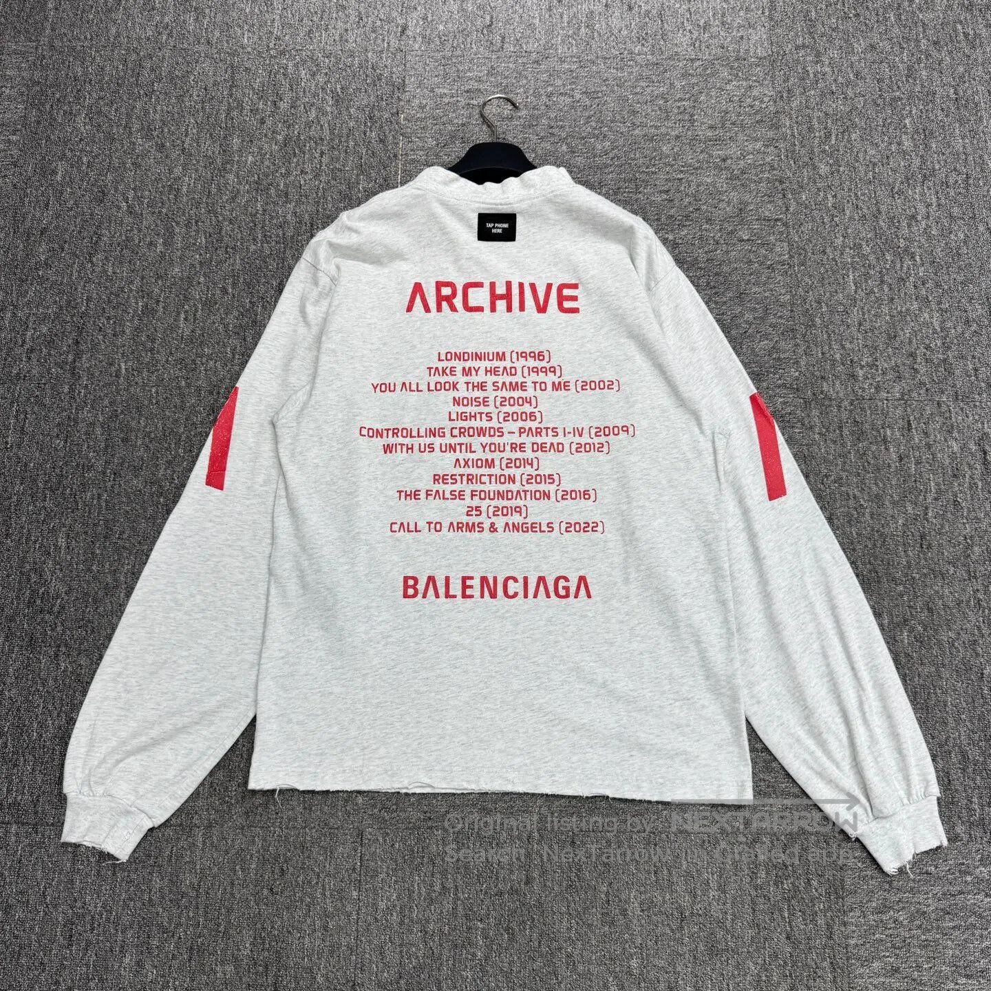 Balenciaga Balenciaga Apple Music collaboration: vintage-print long-s Size US XS / EU 42 / 0 - 2 Thumbnail