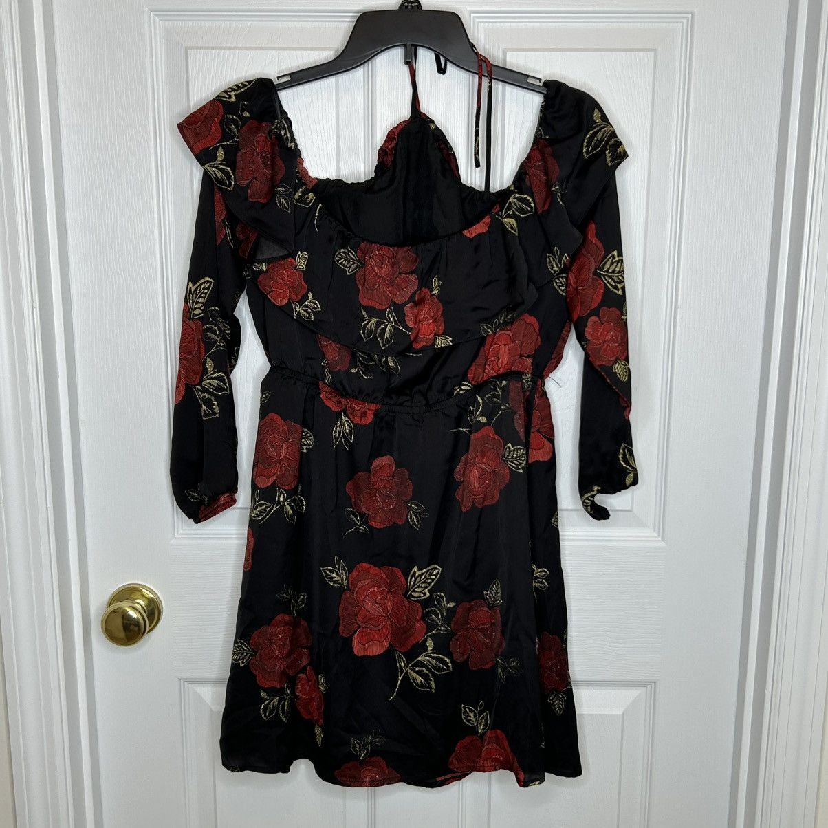 Other Cupcakes & Cashmere Red and Black Floral Halter Dress Size M Size M / US 6-8 / IT 42-44 - 4 Thumbnail