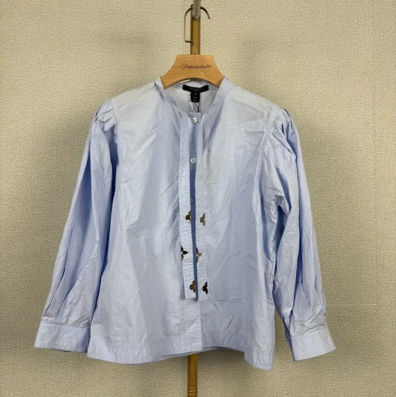 Louis Vuitton Louis Vuitton Light Blue Cotton Women's Shirt 0089 Size S / US 4 / IT 40 - 1 Thumbnail