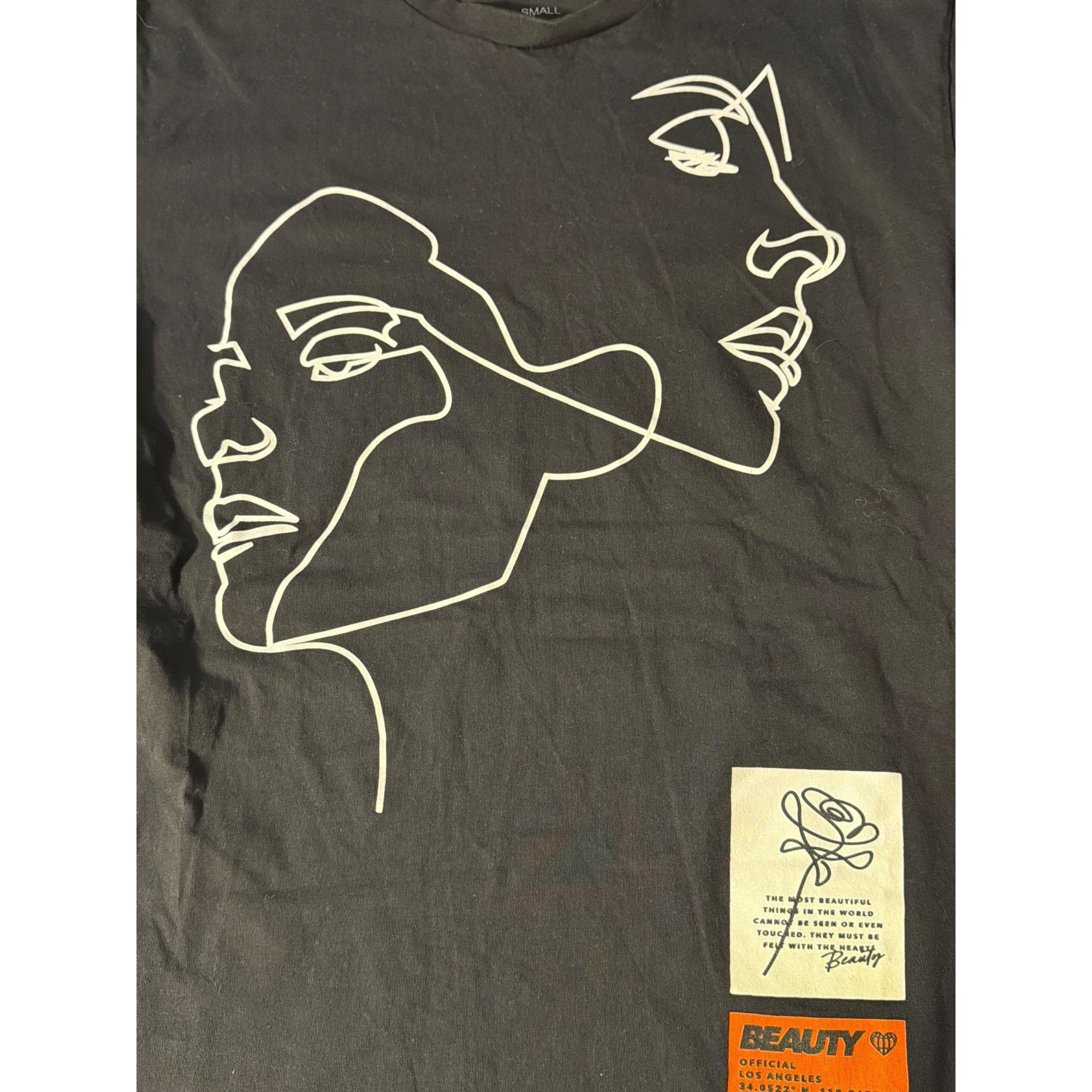 Fashion Nova Fashion Nova Beauty Black Graphic T Shirt Minimalist Face Gr Size US S / EU 44-46 / 1 - 1 Thumbnail