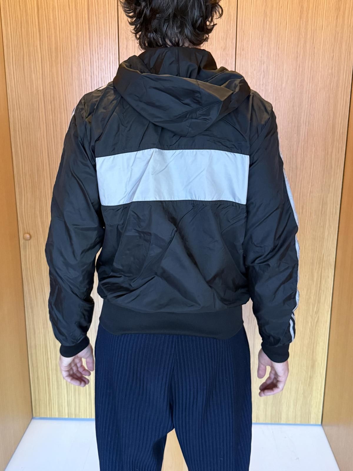 Adidas Adidas Men's Black and Gray Windbreaker Jacket with Hood Size US M / EU 48-50 / 2 - 4 Thumbnail