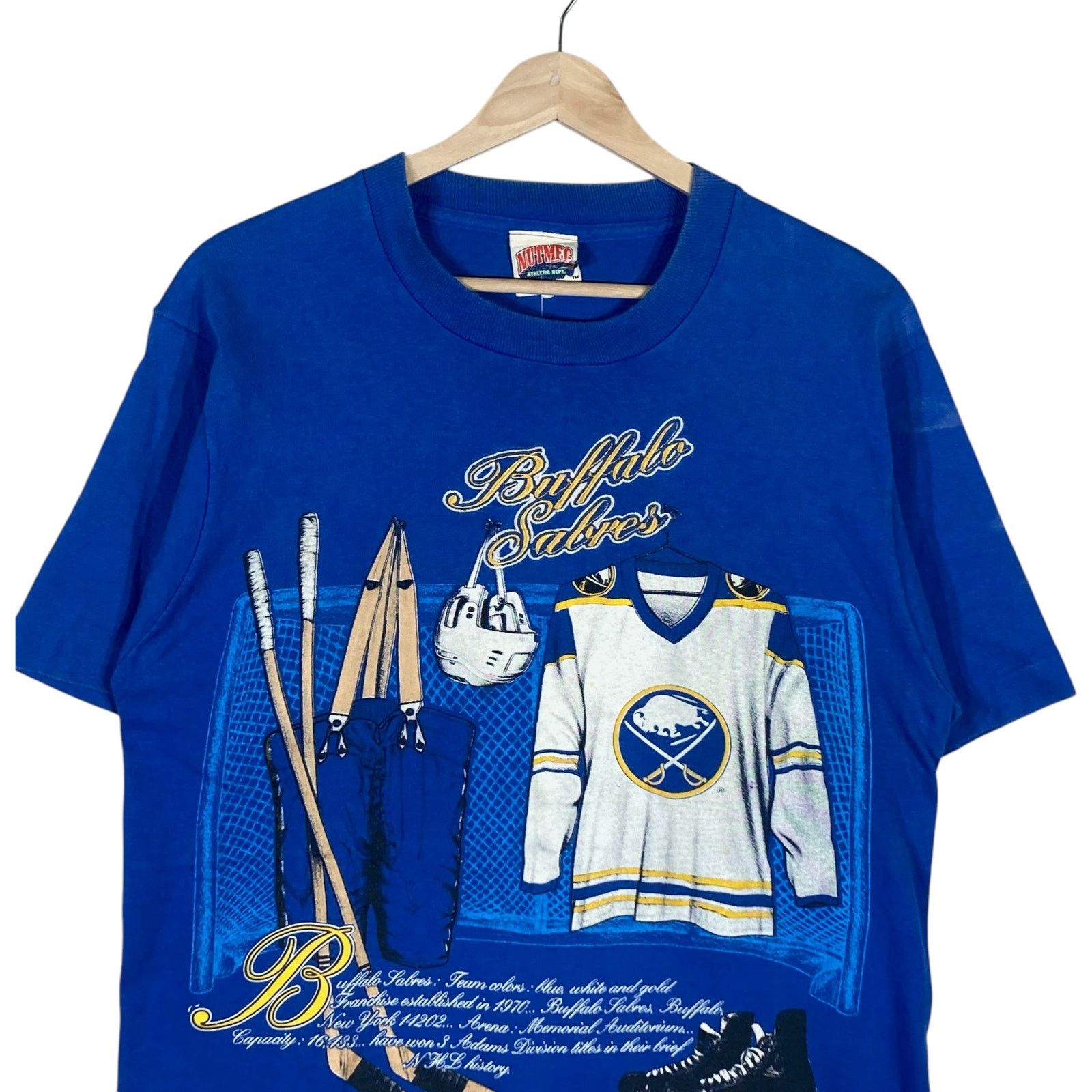 Nutmeg Vintage Nutmeg NHL Buffalo Sabres Tee M Size US M / EU 48-50 / 2 - 2 Thumbnail