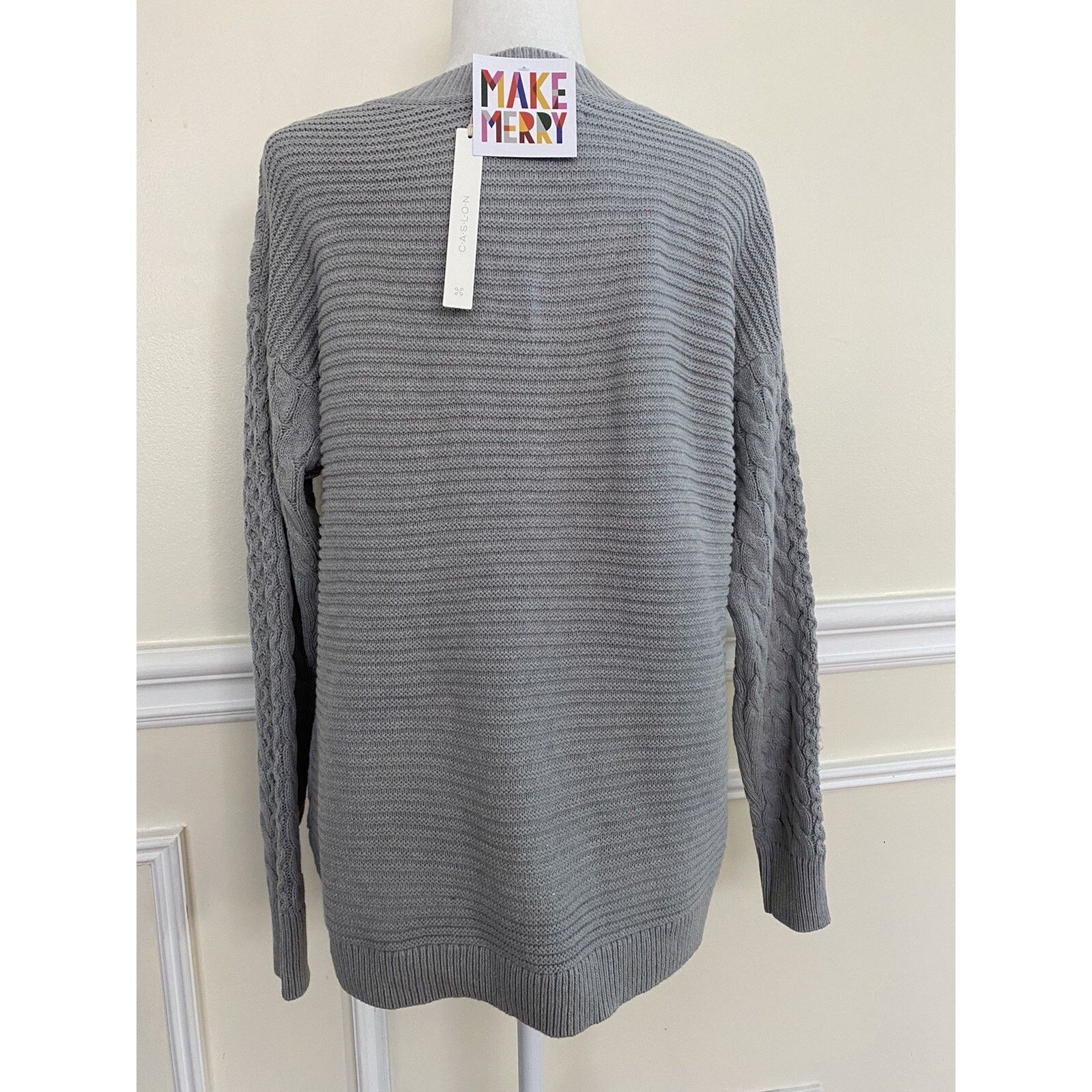 KJUS Caslon V-Neck Cable Sweater,gray women size S Cotton A003031 Size S / US 4 / IT 40 - 5 Thumbnail