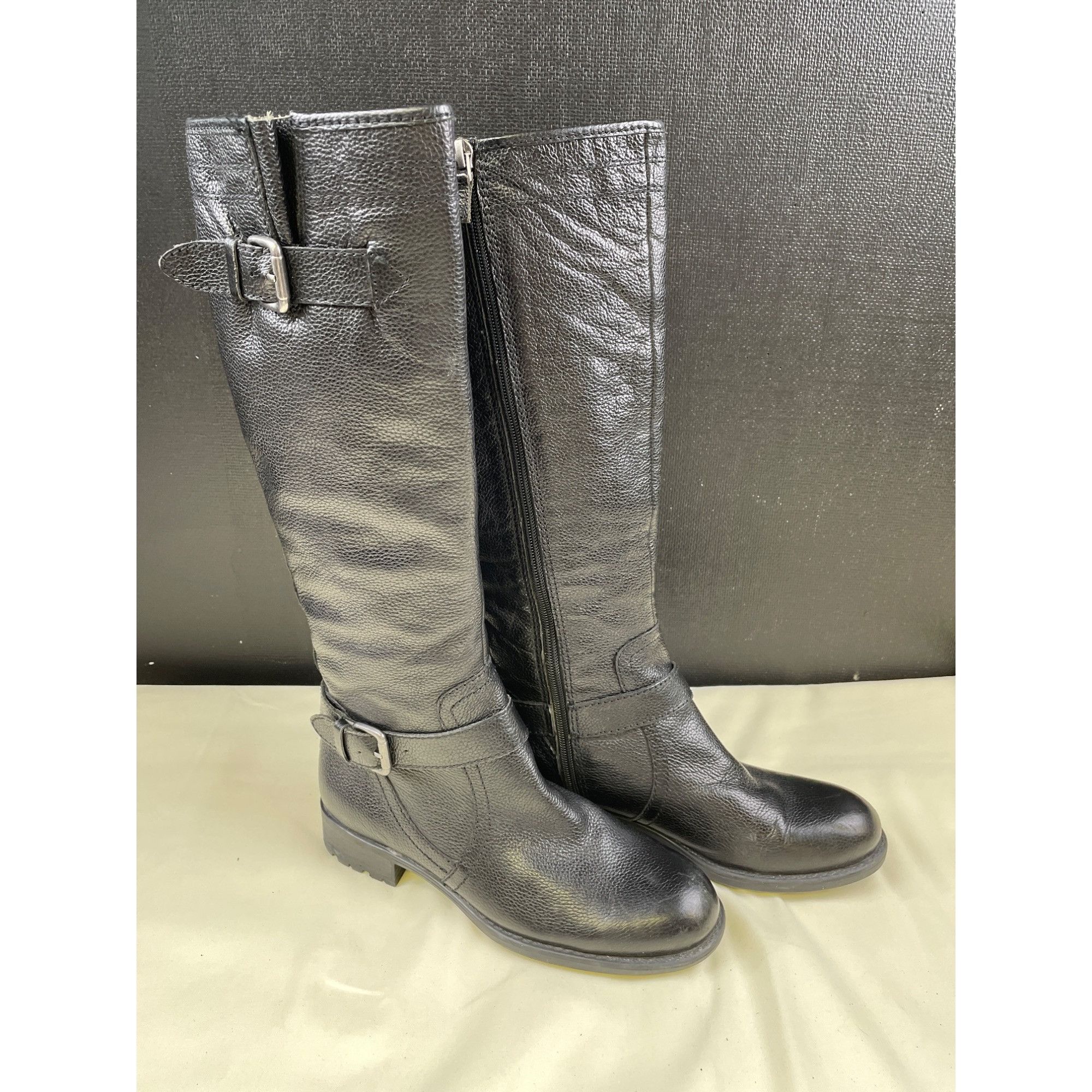 Franco Sarto Franco Sarto Women's Black Leather Riding Boots/Shoes Size 6 Size US 6.5 / IT 36.5 - 3 Thumbnail