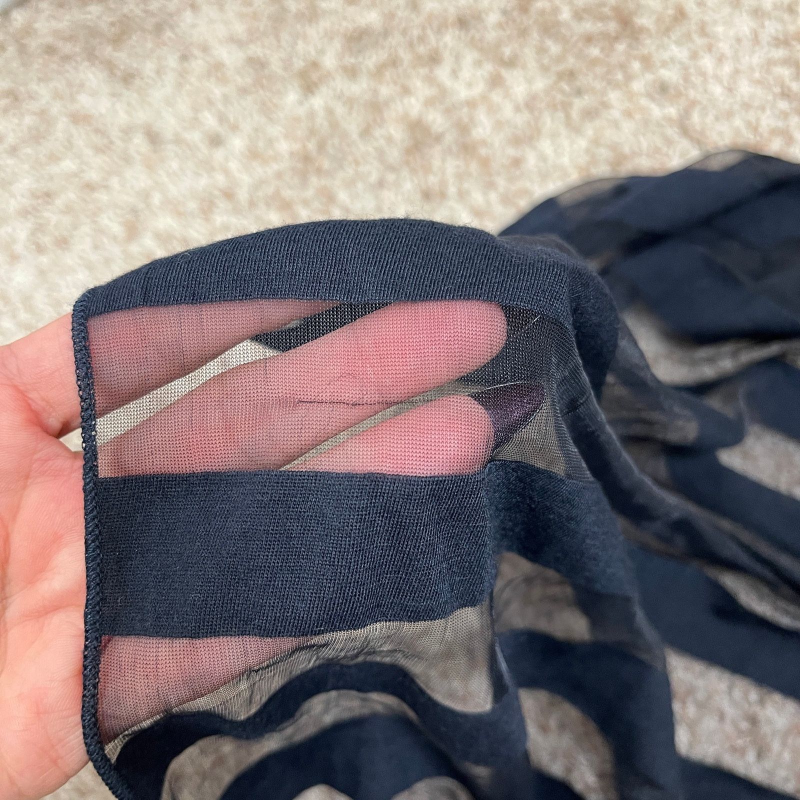 Steve Madden Steve Madden Sheer Striped Infinity Scarf Semi-Sheer Snood Size ONE SIZE - 21 Thumbnail