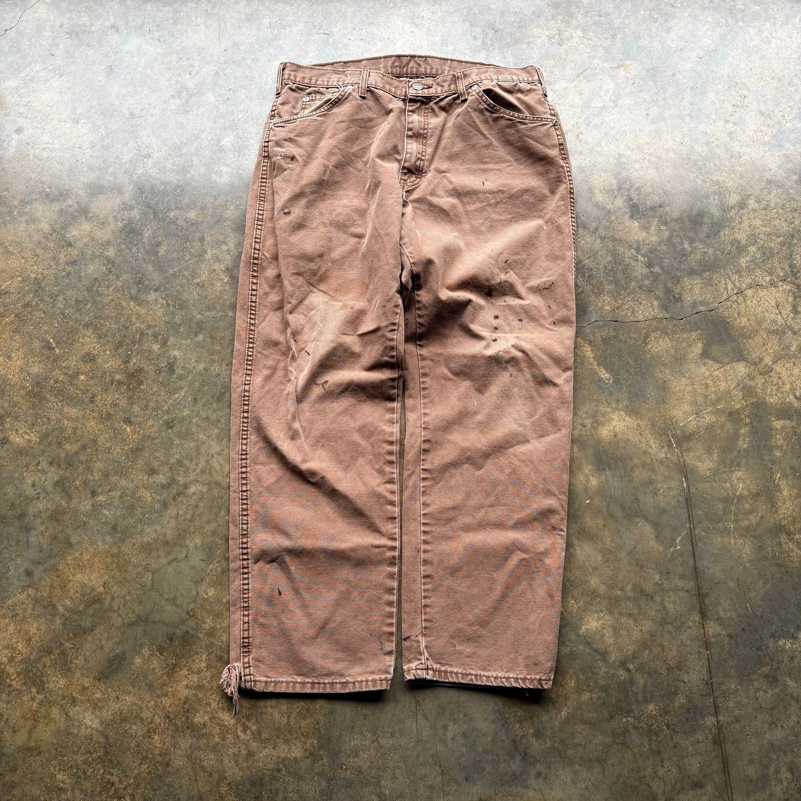 Dickies Vintage Y2k Essential Dickies Brown Work pants Size US 36 / EU 52 - 3 Thumbnail