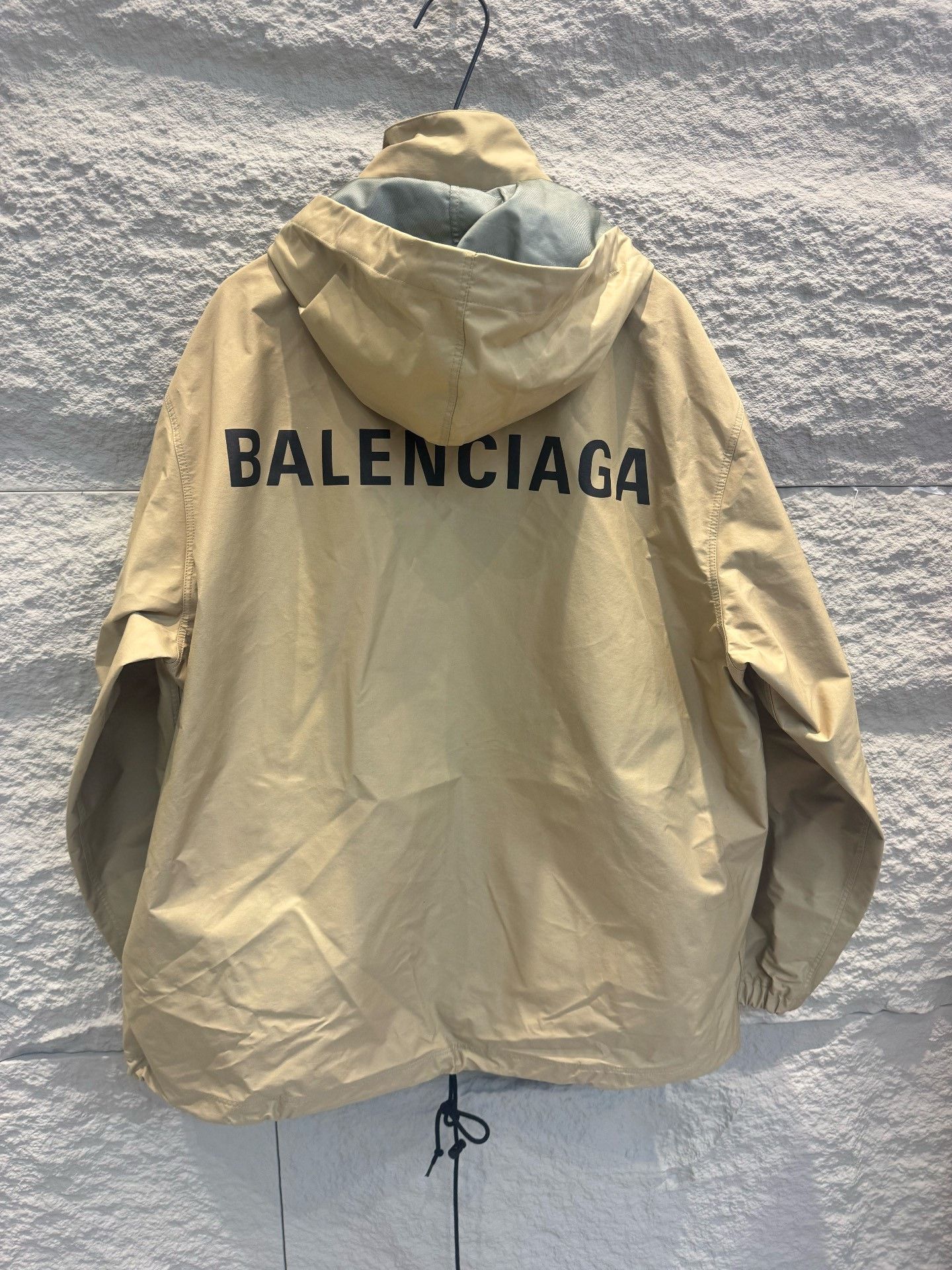 Balenciaga Balenciaga Back Logo Hooded Jacket Beige Size XS / US 0-2 / IT 36-38 - 5 Thumbnail