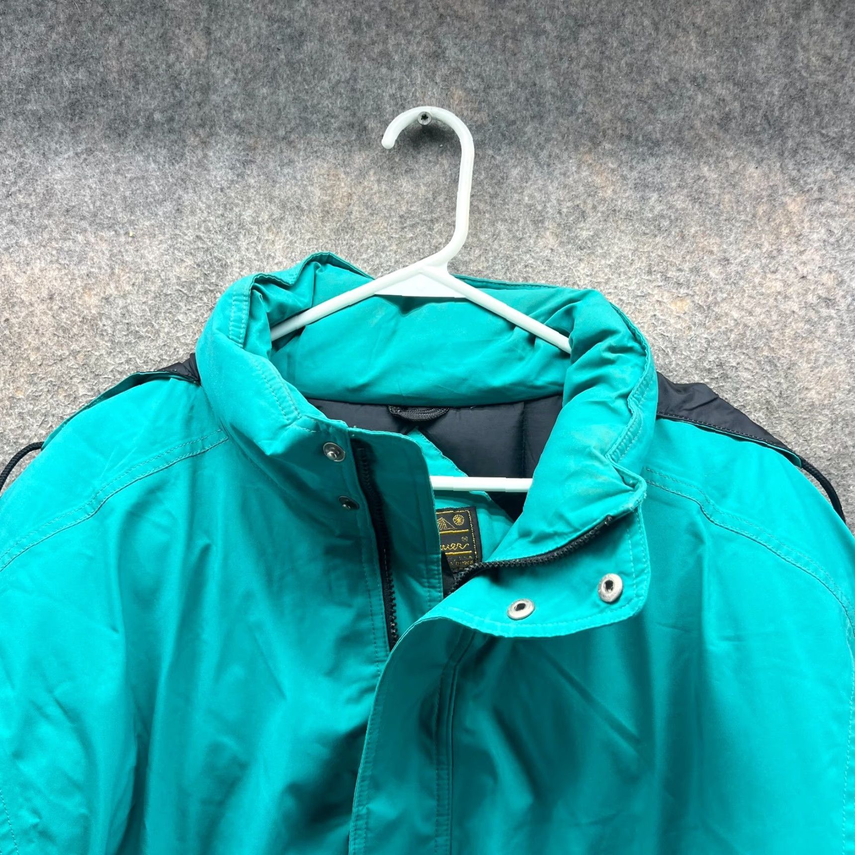 Eddie Bauer VINTAGE Eddie Bauer Jacket Mens Large Teal Blue Goose Down Puffer Hooded Nylon Size US L / EU 52-54 / 3 - 7 Thumbnail