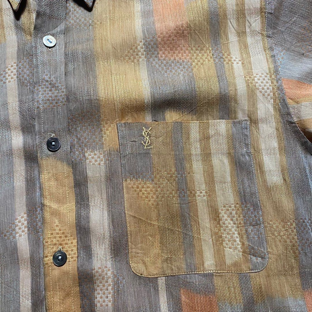 Yves Saint Laurent 80's Vintage YSL shirt Size US L / EU 52-54 / 3 - 2 Thumbnail