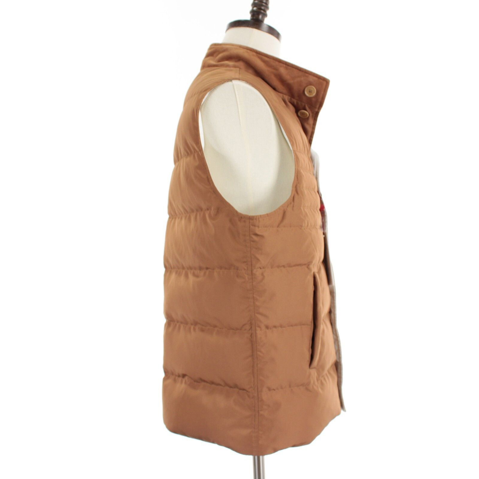 Luciano Barbera Luciano Barbera Vest Size L US In Brown Polyester Size US L / EU 52-54 / 3 - 3 Thumbnail
