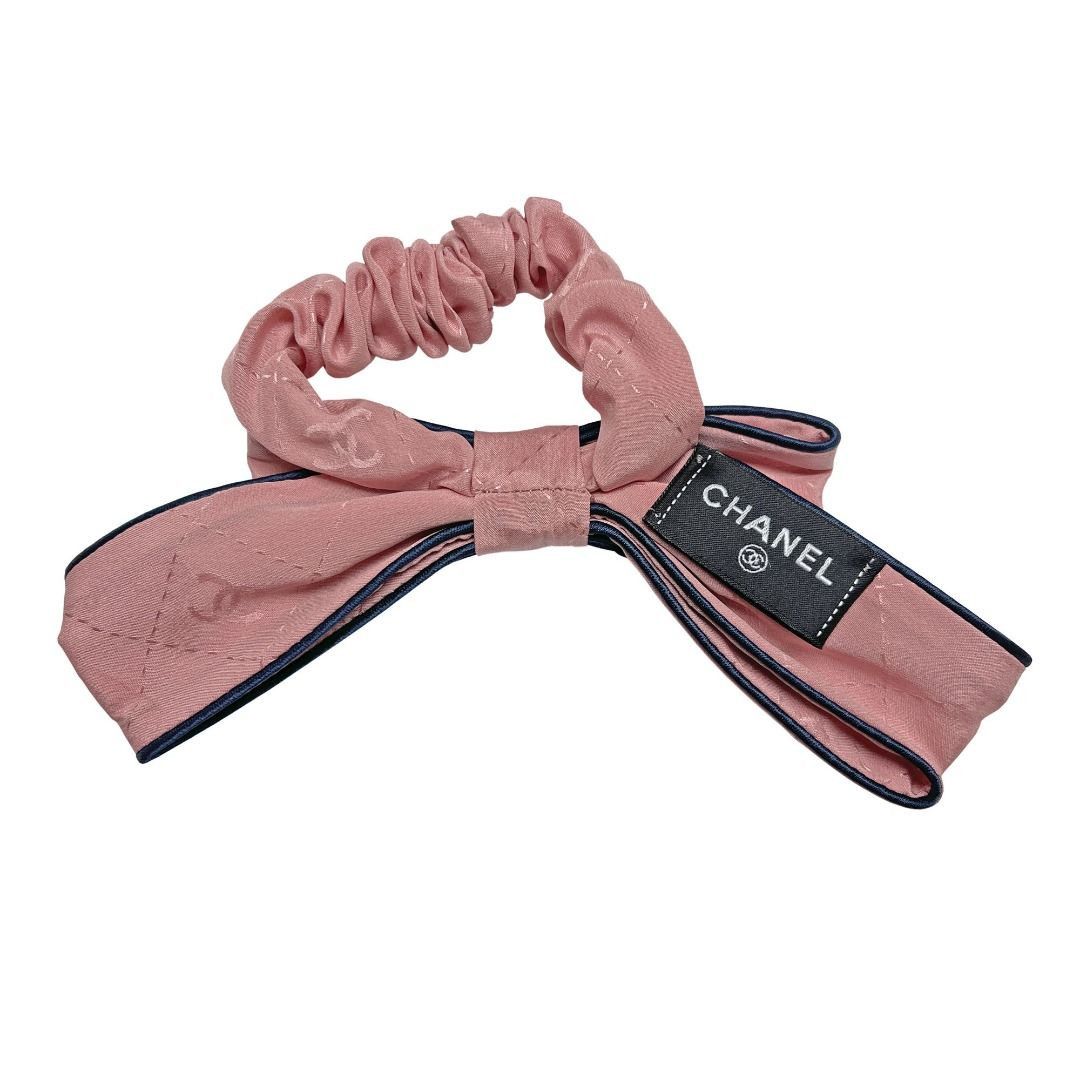 Chanel Chanel Silk Hair Scrunchie in Pink and Black Size ONE SIZE - 3 Thumbnail