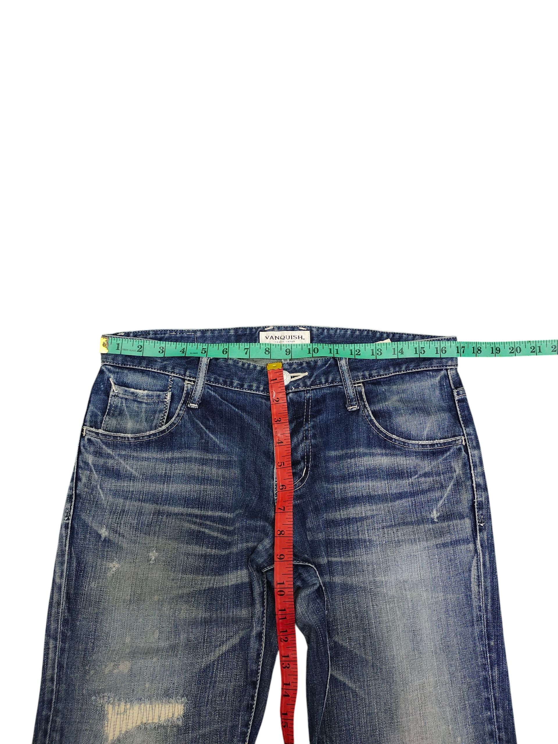 Kapital Vanquish Japan Clawmark Distress Faded Denim Jeans Size US 34 / EU 50 - 15 Thumbnail