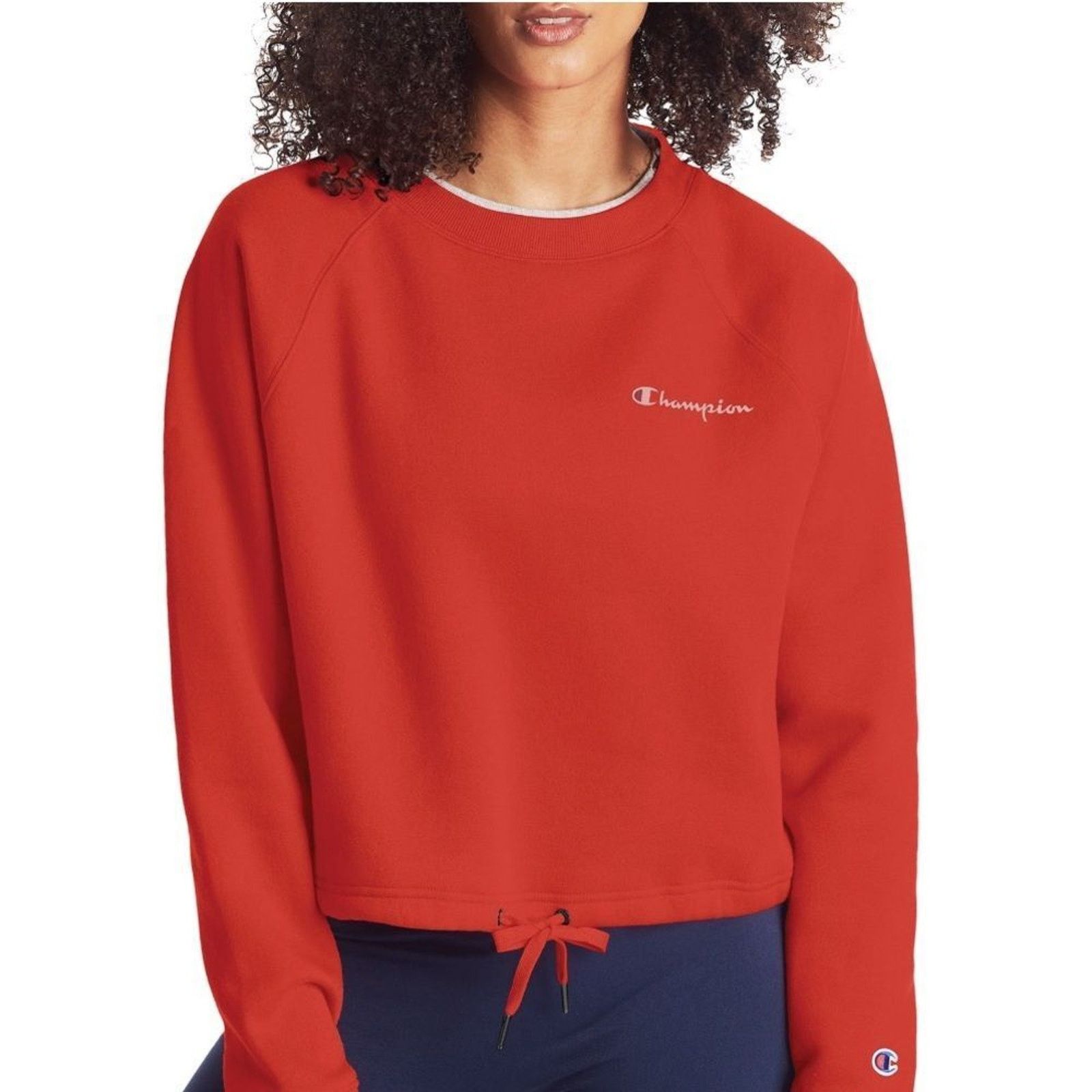 Champion Champion Sweatshirt Womens XS Red Cropped Crewneck Pullover Size XS / US 0-2 / IT 36-38 - 5 Thumbnail