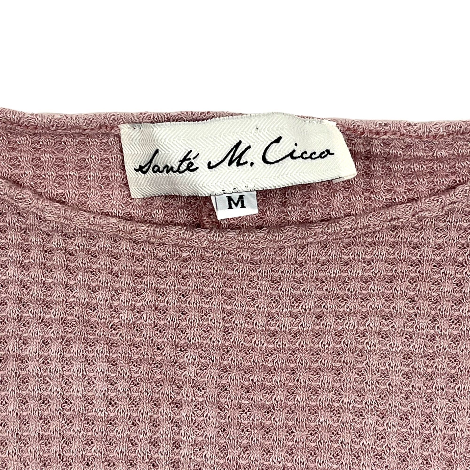 Other Sante' M. Cicco Waffle-Knit Scoop-Neck Crop Top Layered Bell Size M / US 6-8 / IT 42-44 - 2 Thumbnail