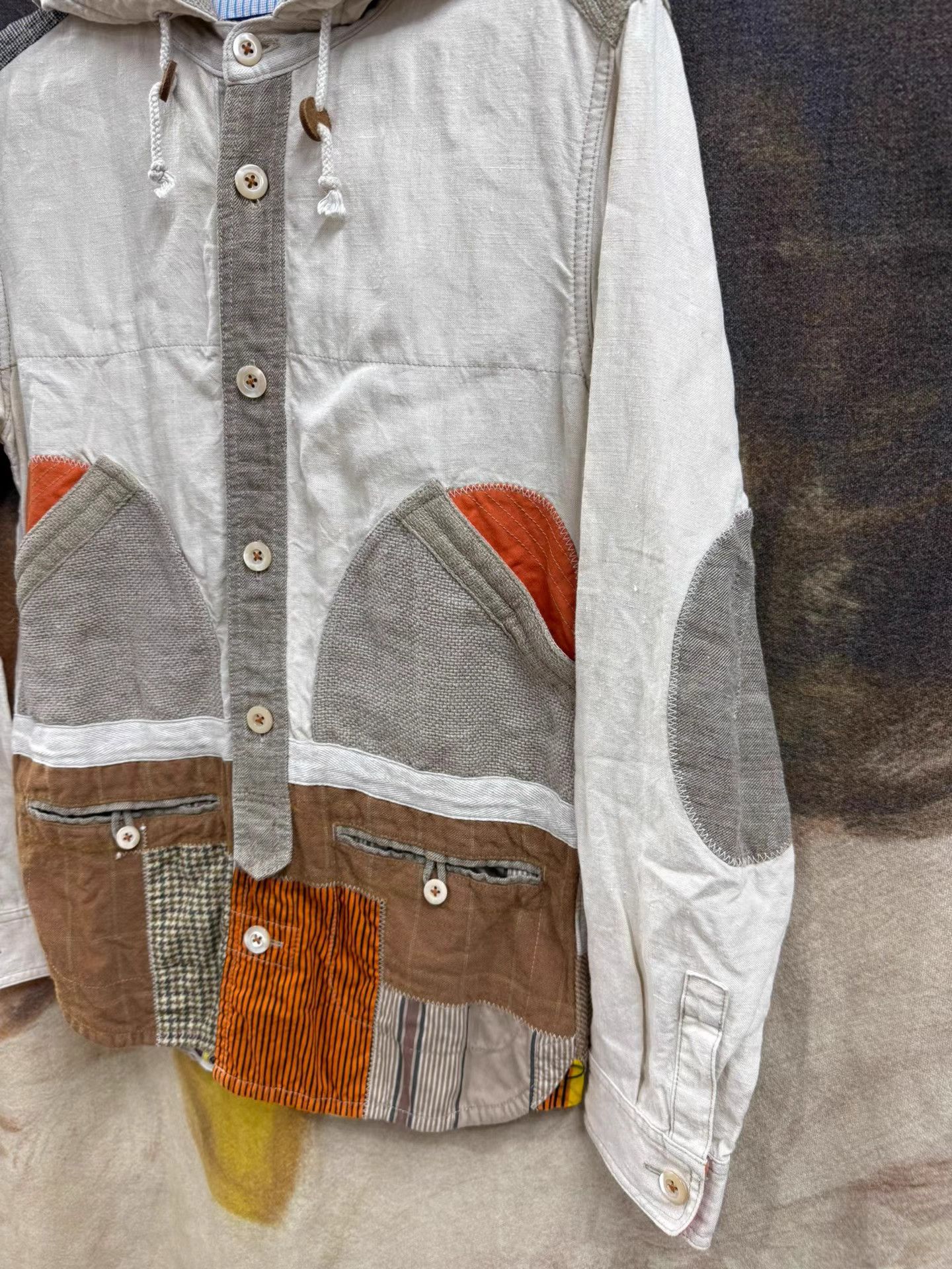 Junya Watanabe Junya Watanabe Patchwork Linen Jacket K20 Size US S / EU 44-46 / 1 - 2 Thumbnail