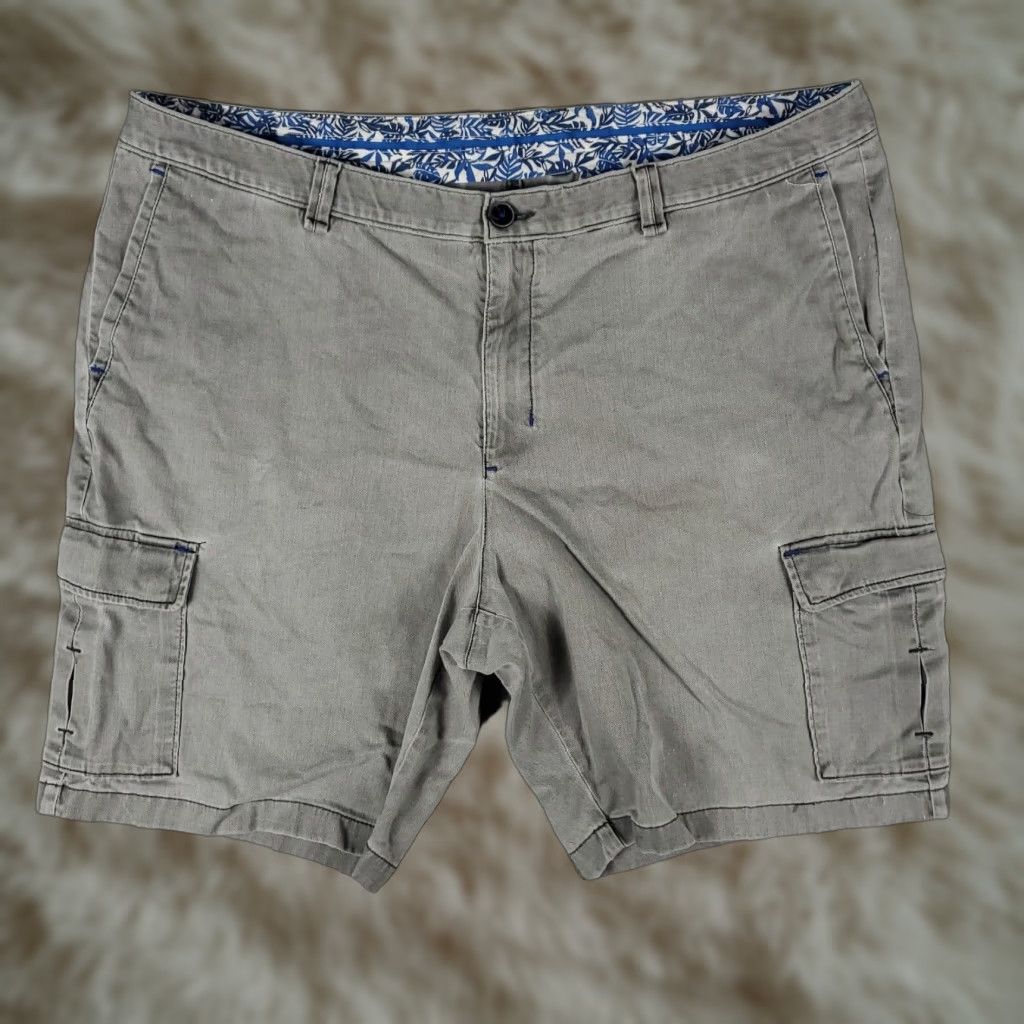 Tommy Bahama VINTAGE Tommy Bahama Cargo Shorts Mens 42 Gray Outdoor Hiking Casual Summer Cotton Blend Size US 42 / EU 58 - 1 Thumbnail
