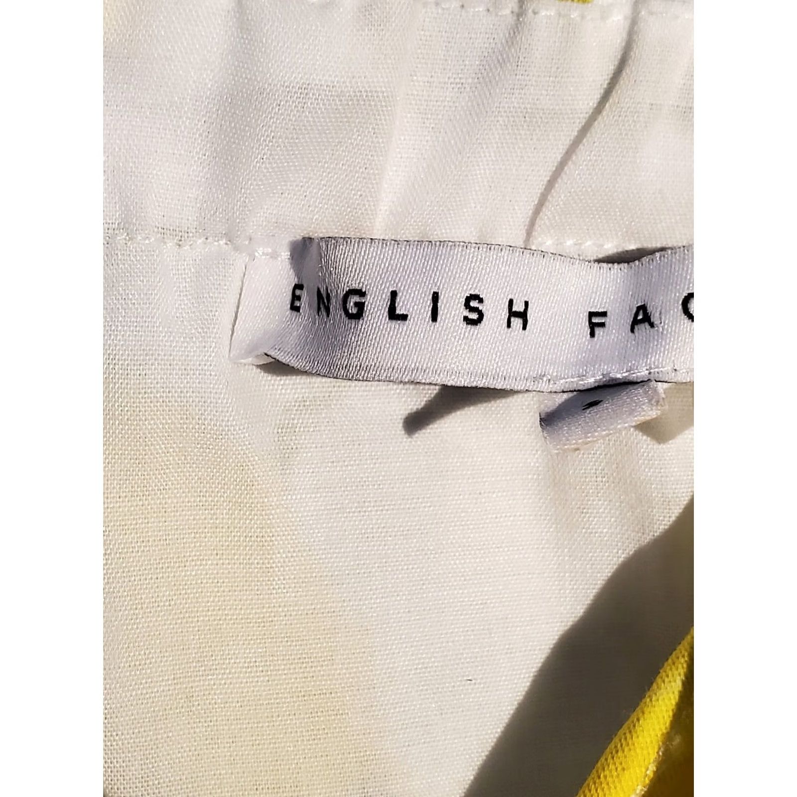 English Laundry English Factory Lemon Print Tie Strapless Jumpsuit White S Womens Tankless? Size 28" / US 6 / IT 42 - 7 Thumbnail