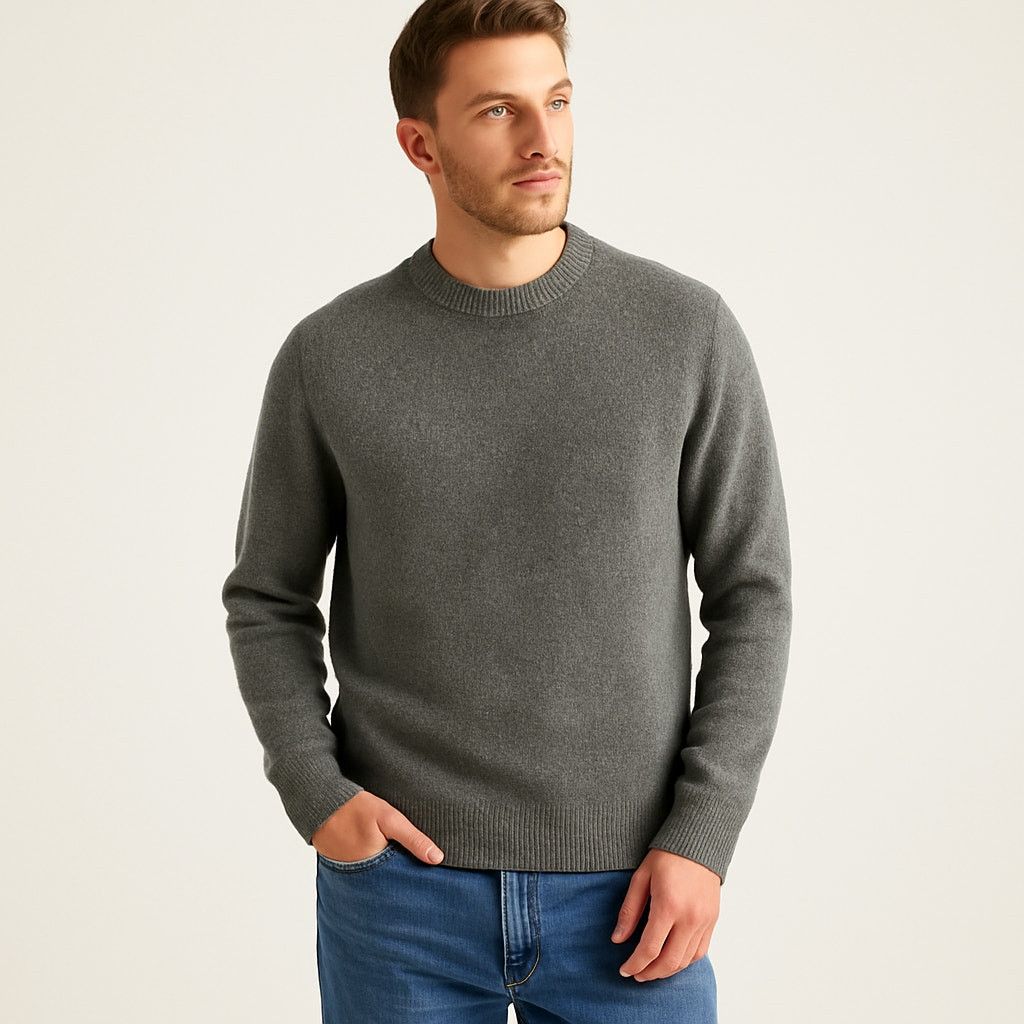 Abercrombie & Fitch Abercrombie & Fitch Gray Wool Blend Crewneck Sweater Men’s L Size US L / EU 52-54 / 3 - 1 Thumbnail