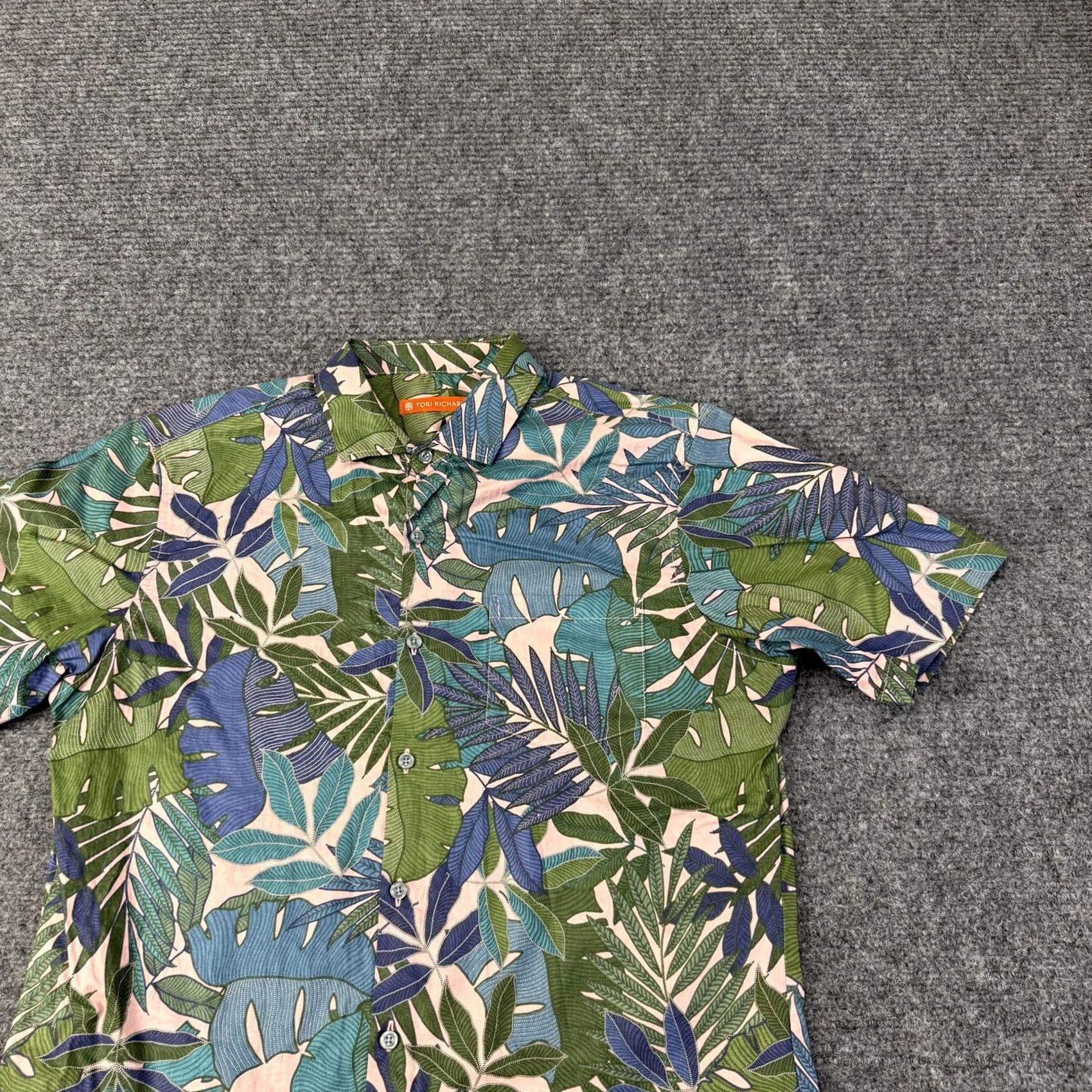 Tori Richard Tori Richard Shirt Mens M Multicolor Leaf Hawaiian Short Sleeve Button Up Size US M / EU 48-50 / 2 - 2 Thumbnail