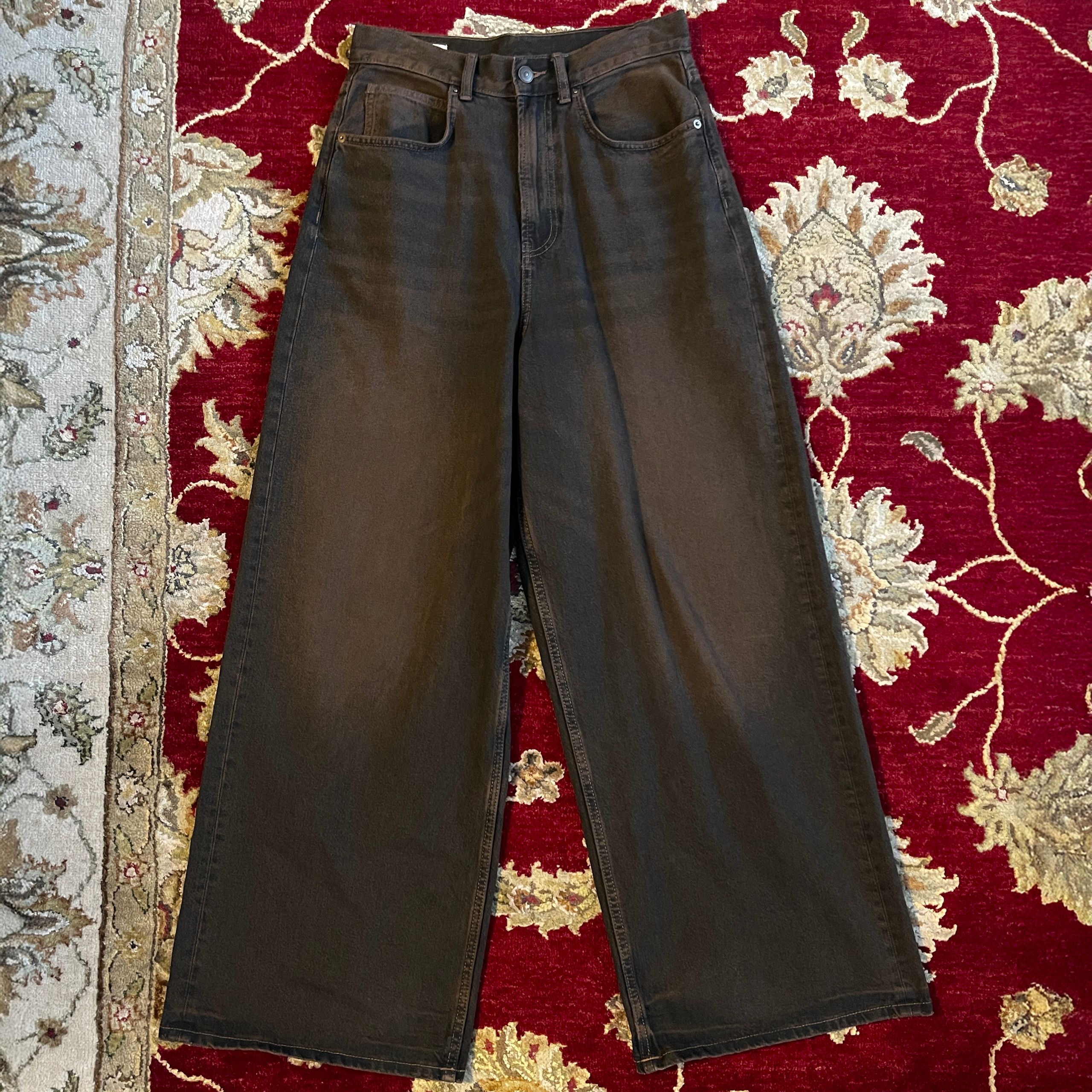 Other × Zara ZARA - Brown Wide Fit Baggy Jeans Size US 29 - 1 Thumbnail