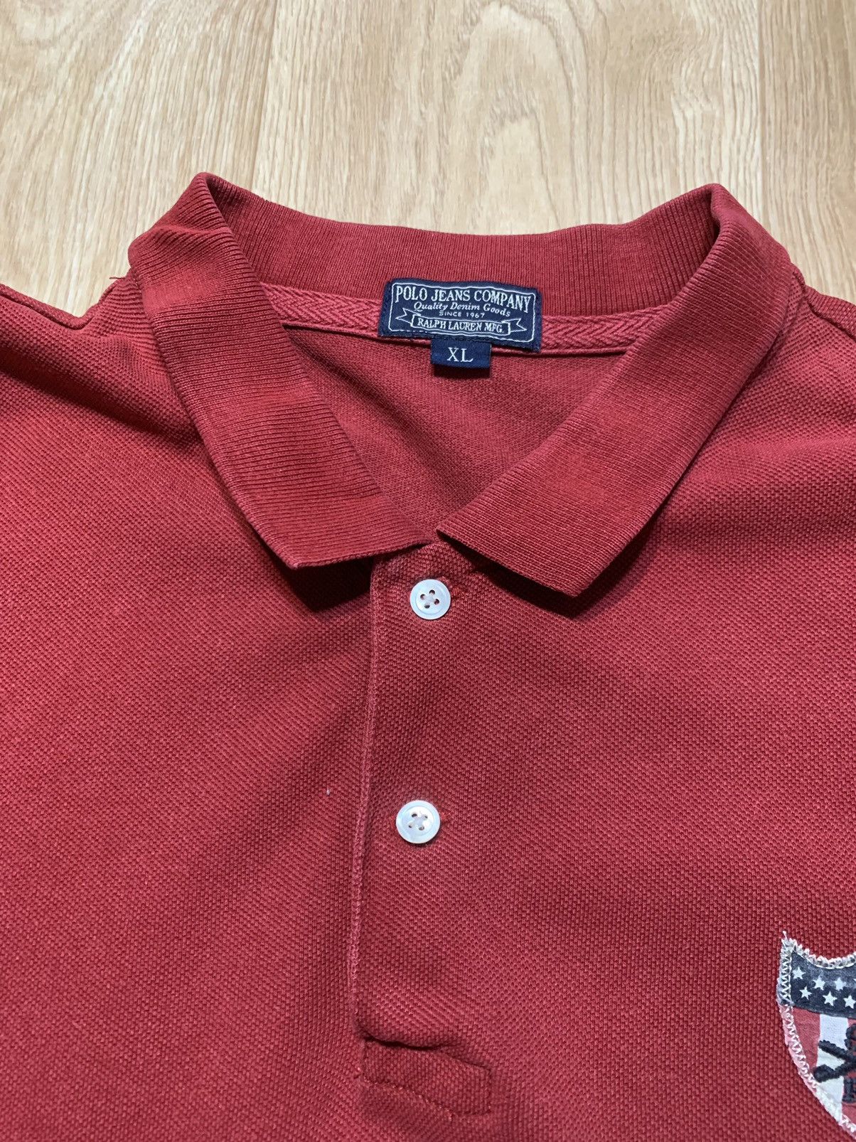 Japanese Brand Vintage Polo Jeans Company Ralph Lauren Flag Polo Size US XL / EU 56 / 4 - 10 Thumbnail