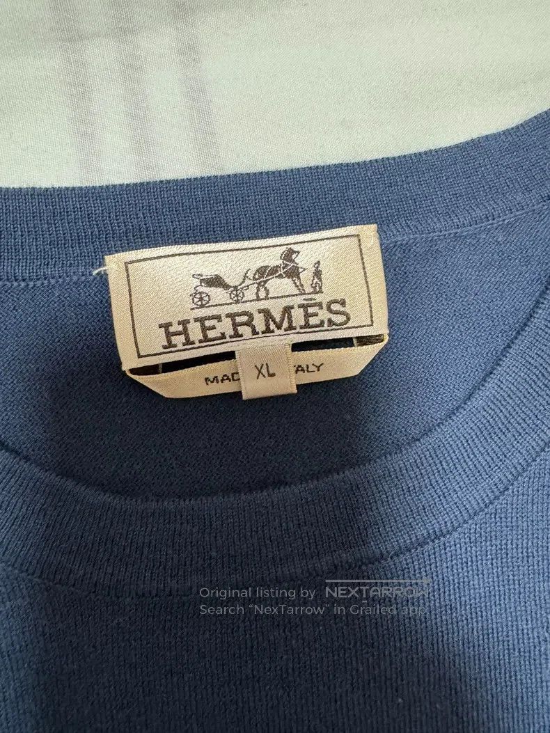 Hermes Hermes Knitted short-sleeved top, unisex, XL size, 3D embo Size US XL / EU 56 / 4 - 6 Thumbnail
