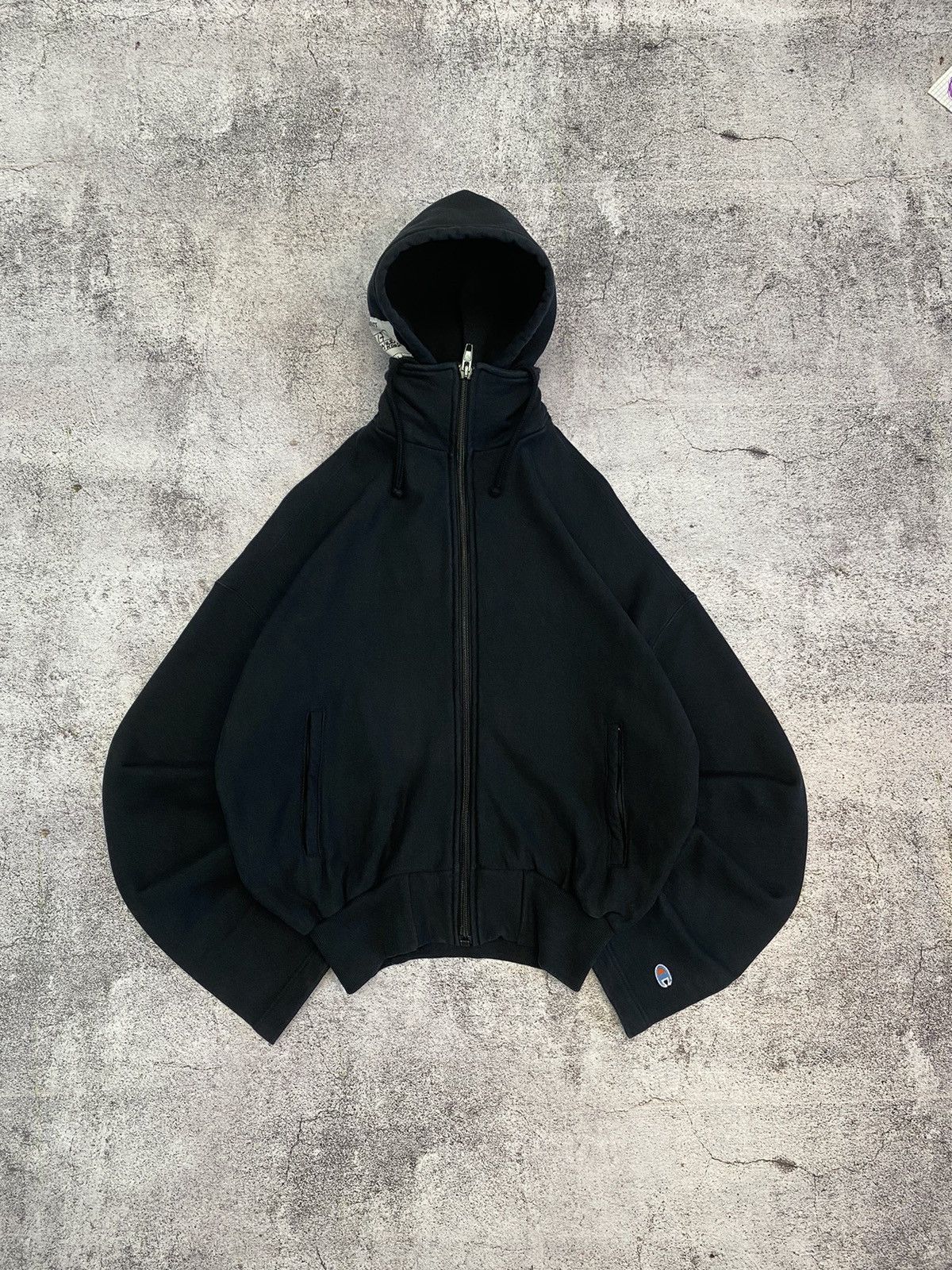 image of Champion Zip Hoodie Y2K Luxury in Black, Men's (Size XS)