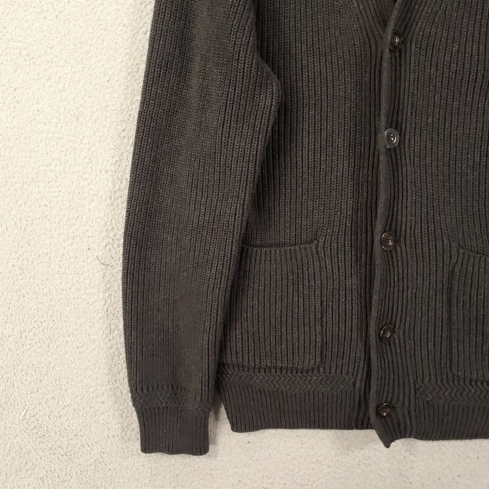Vintage Thomas Parker Mens Cardigan Sweater XL Gray Button Up Knit Slim Regular Fit Size US XL / EU 56 / 4 - 6 Thumbnail
