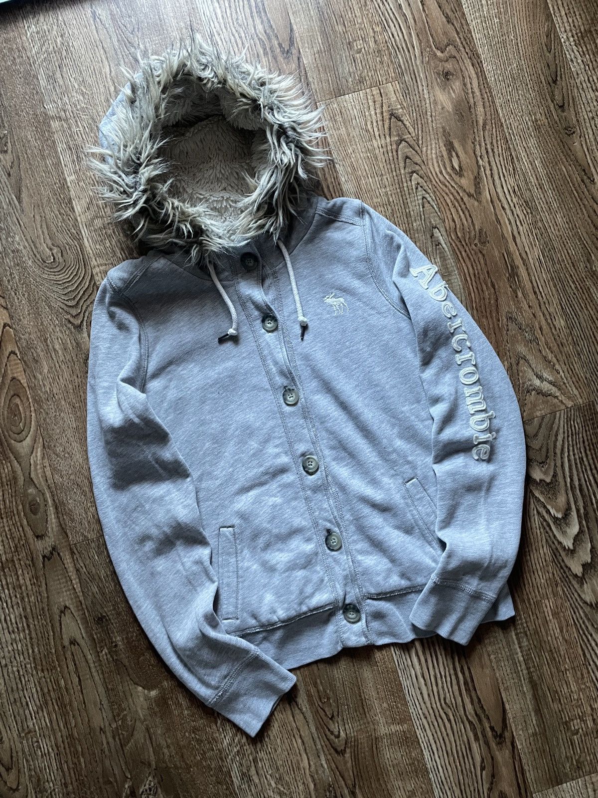 Abercrombie & Fitch Y2K Abercrombie & Fitch Fur Hoodie Lgb Style Size L / US 10 / IT 46 - 2 Thumbnail