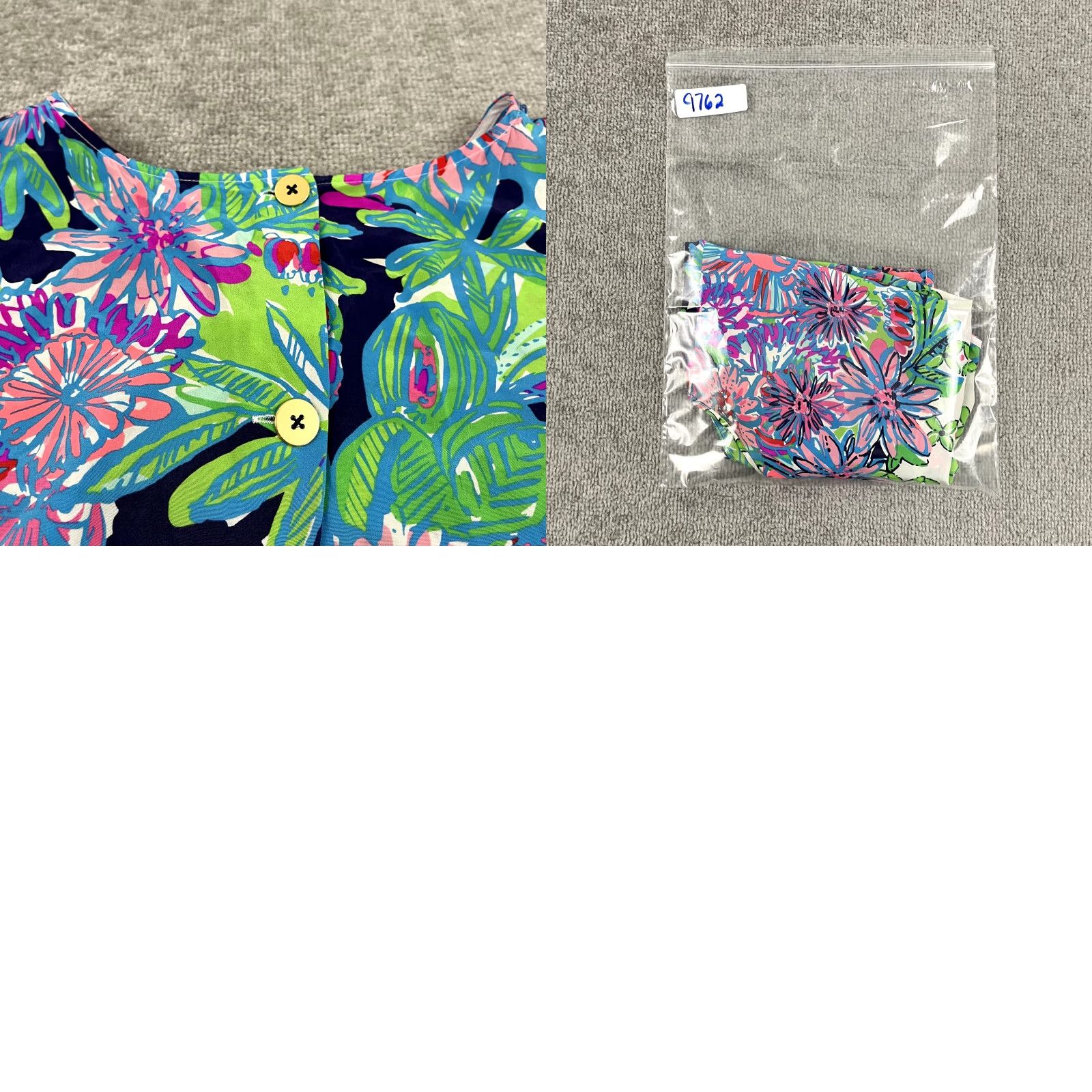 Lilly Pulitzer Lilly Pulitzer Women's Silk Sleeveless Iona Shell Blouse Large Floral Resort Sheer Abstract Colorful 2000s Size L / US 10 / IT 46 - 8 Thumbnail