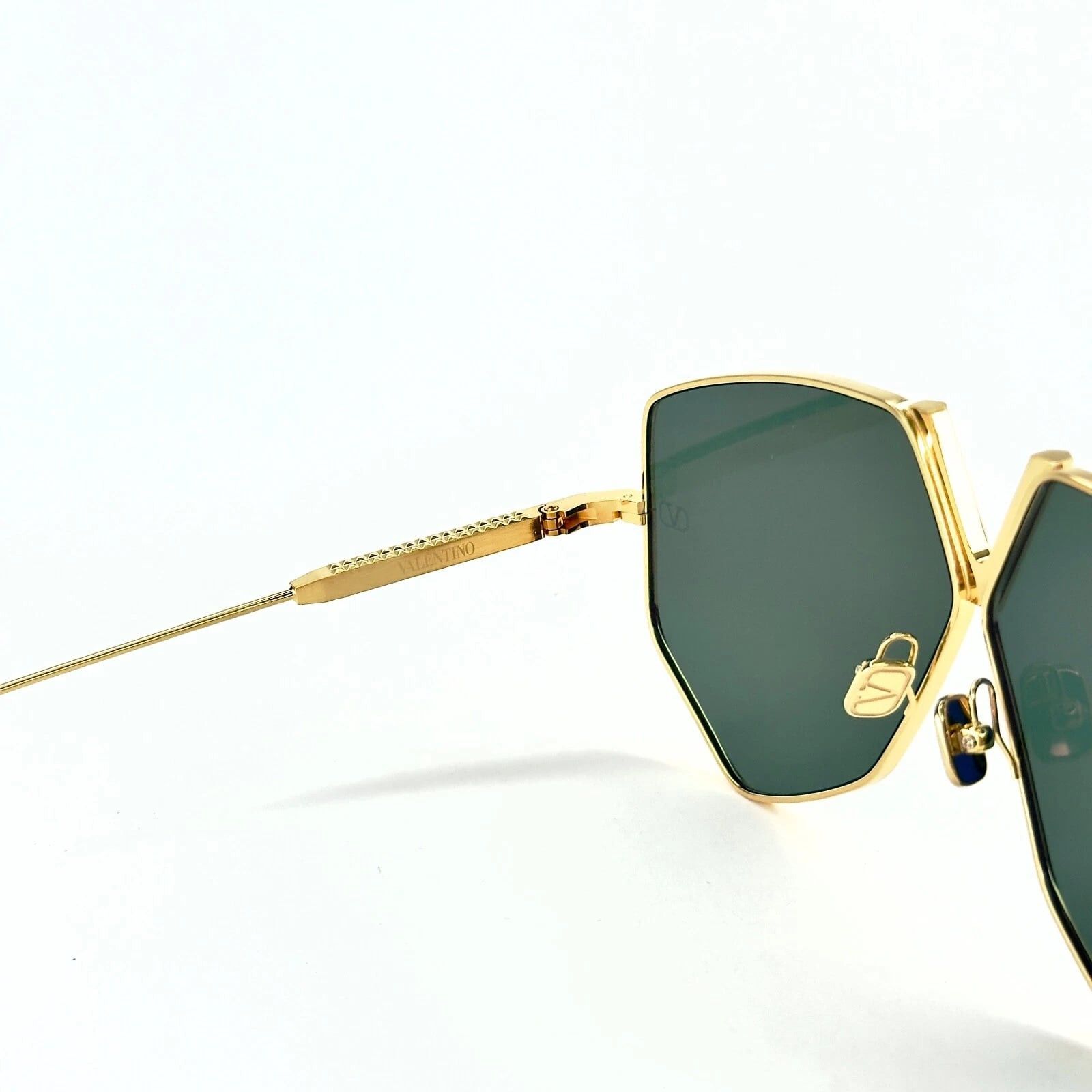 Valentino VALENTINO V HEXAGON VLS115 Gold Titanium VLS 115B Sunglass Size ONE SIZE - 3 Thumbnail