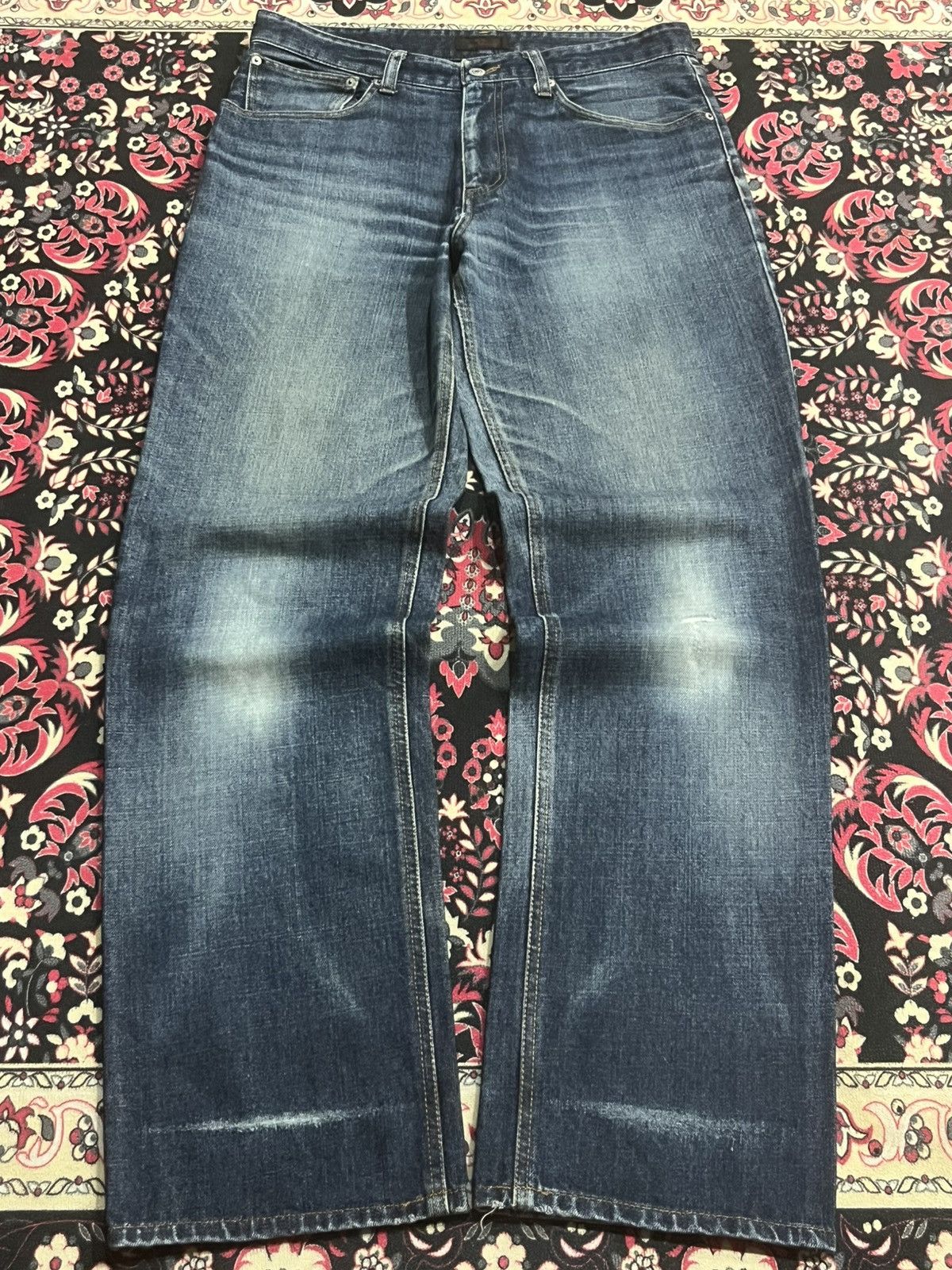 NEXT Vintage Next Standard Blue Faded Washed Loose Fit Jeans Size US 32 / EU 48 - 1 Thumbnail