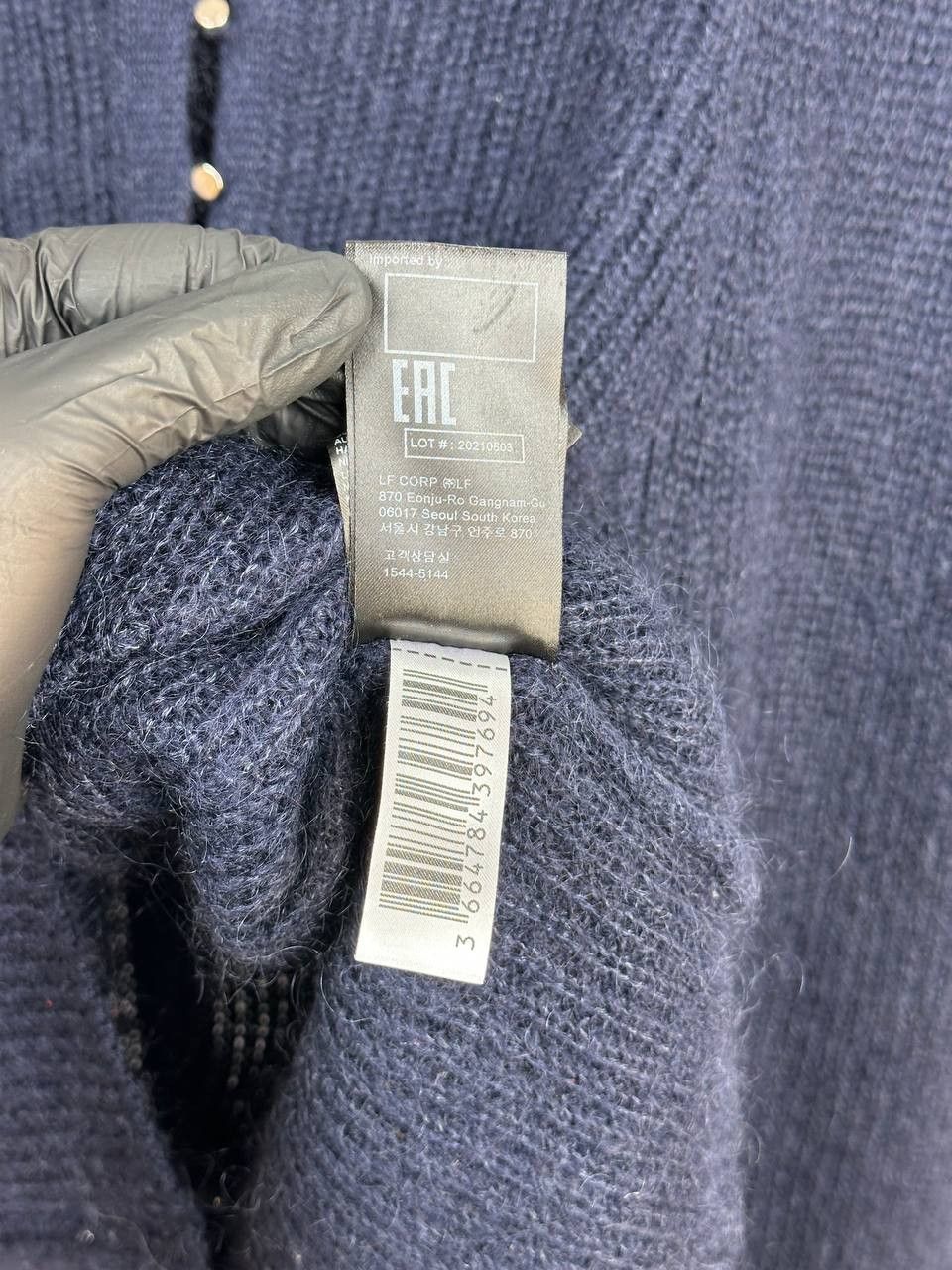 ba&sh Ba&Sh Puffed Sleeve Knit Polo Mohair/Wool Sweater Navy Size S / US 4 / IT 40 - 14 Thumbnail
