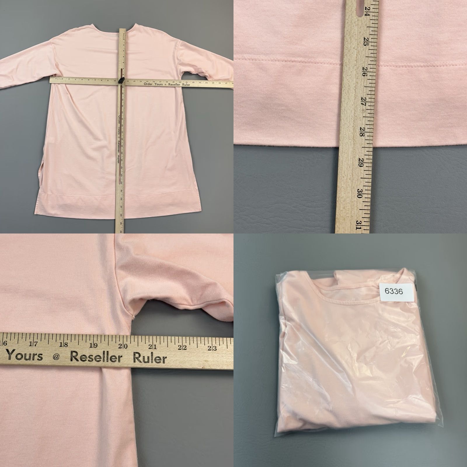 J. Jill J Jill Shirt Women's Small Pale Pink Luxe Supima Ballet Sleeve Tunic Size S / US 4 / IT 40 - 8 Thumbnail
