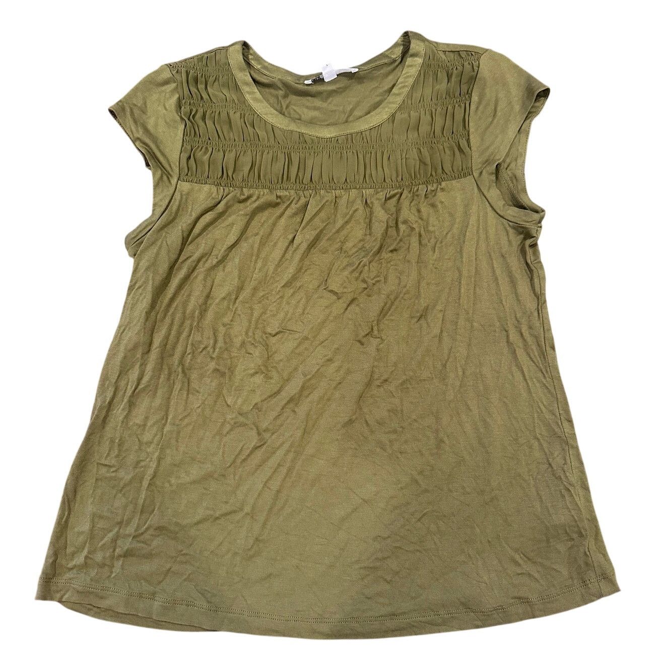 Other DR2 By Daniel Rainn Women's Olive Green Smocked Blouse S NWT Size S / US 4 / IT 40 - 1 Thumbnail