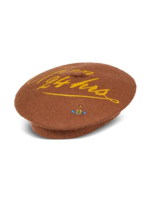 Vivienne Westwood o1f1d3z0226 Size: OS / Open 24 Hours Wool Beret Hat / Cap Size ONE SIZE - 2 Thumbnail