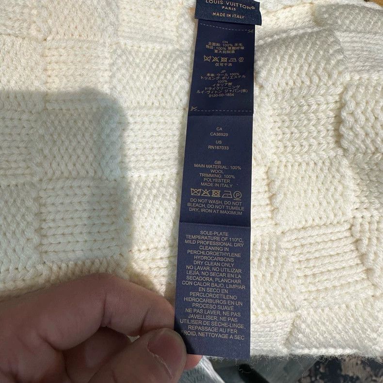 Louis Vuitton Louis Vuitton Cream embroidered logo cold hat 2505-Nextarro Size ONE SIZE - 5 Thumbnail